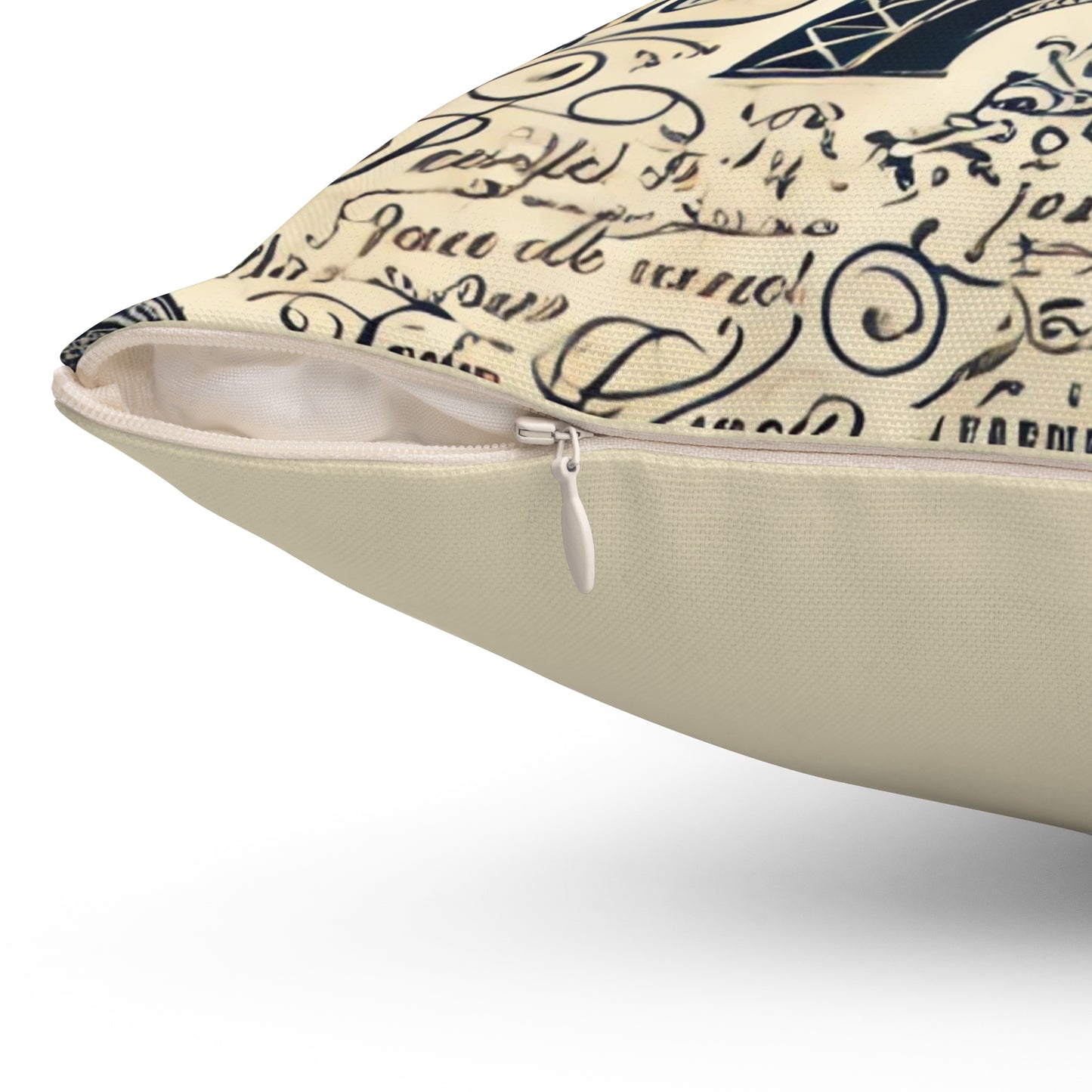 French Typography Square Pillow