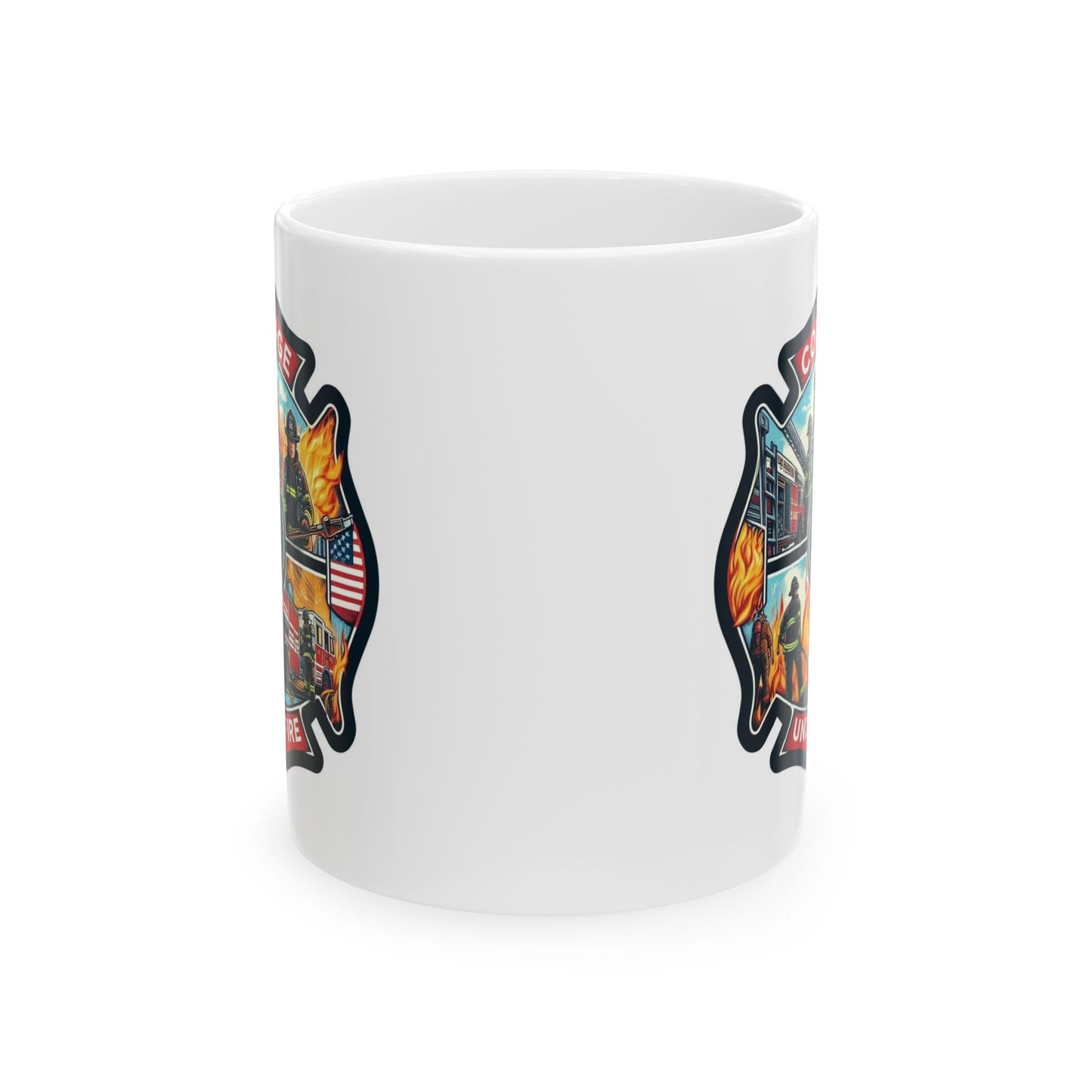 Courage Under Fire 11oz Ceramic Mug - Customizable