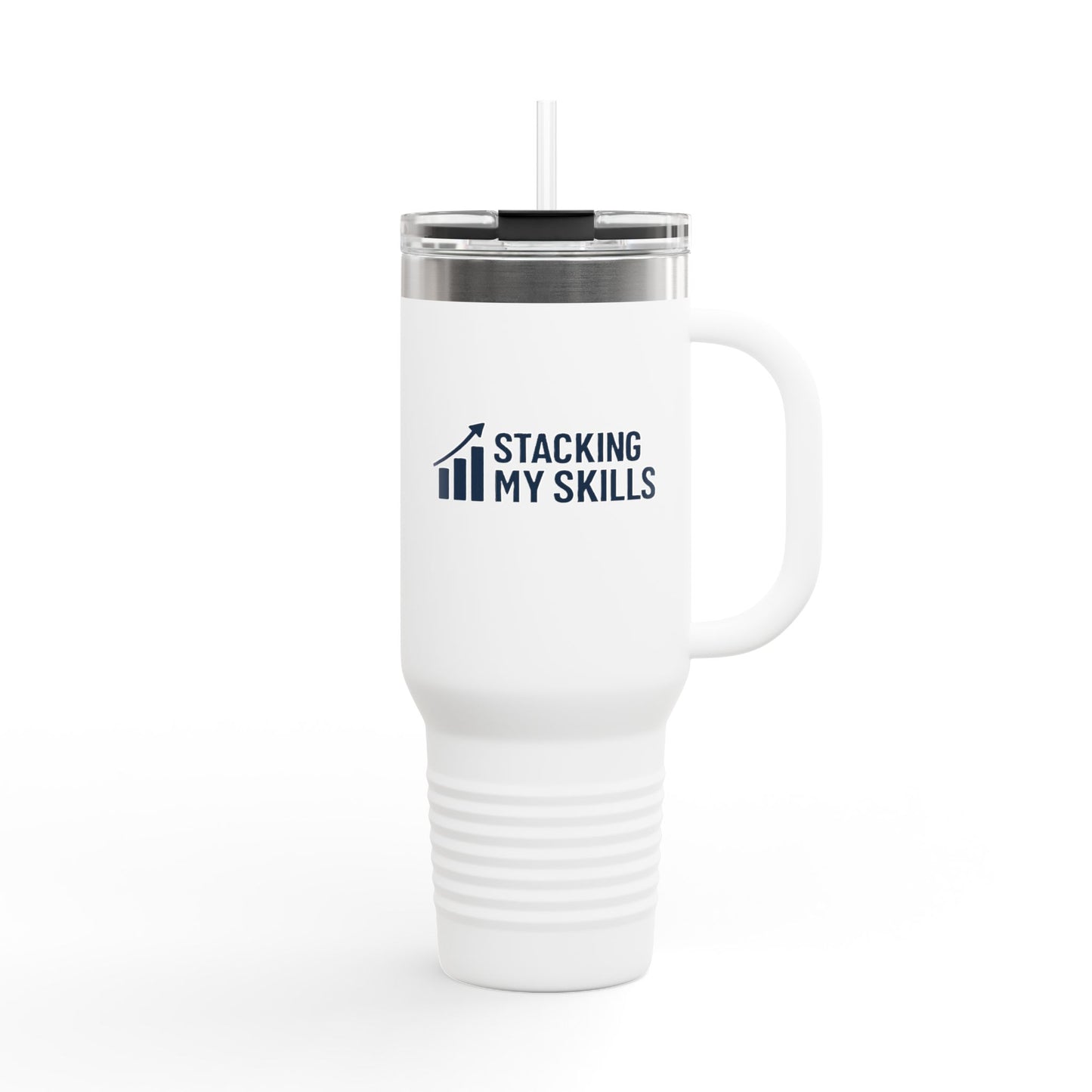"Stacking My Skills" 40oz Stainless Steel, Motivational Travel Mug