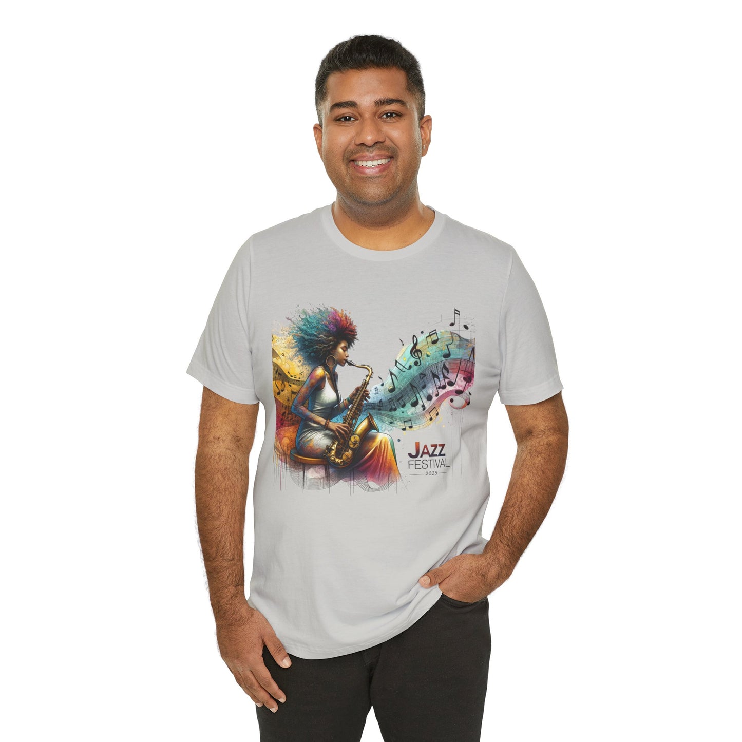 "Saxy Lady" Jazz Festival 2025 - Short Sleeve Tee - Both Sides Printed