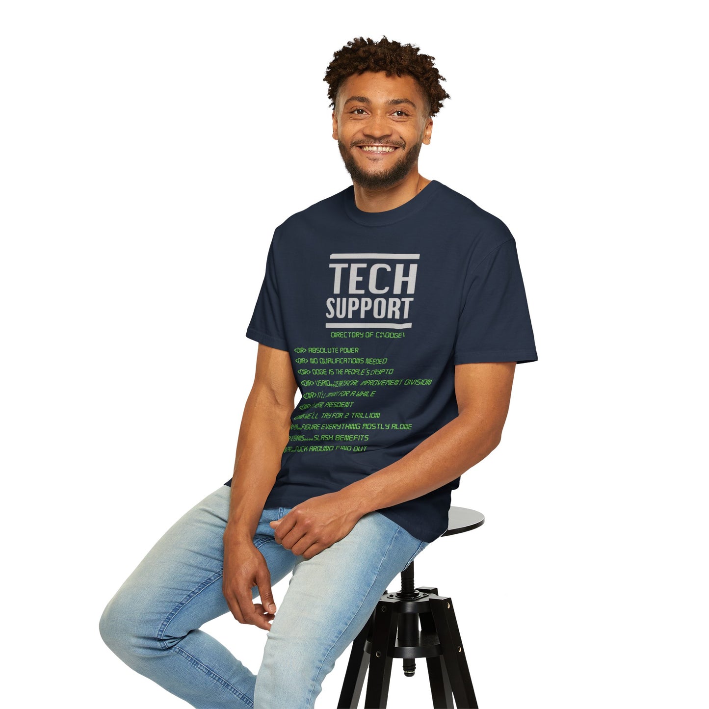 Tech Support (FAFO) Unisex Garment-Dyed T-shirt - Hilarious IT Humor Tee