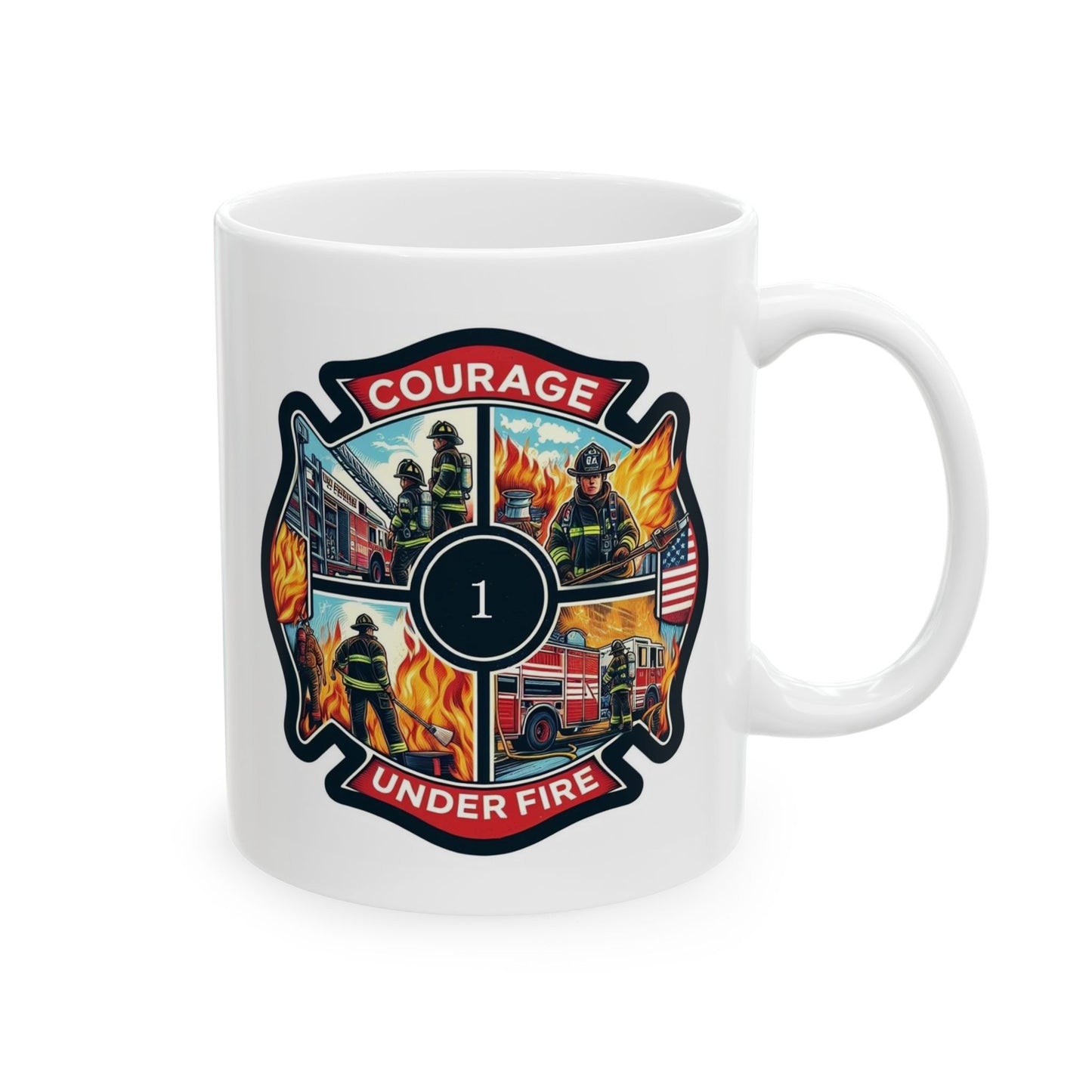 Courage Under Fire 11oz Ceramic Mug - Customizable