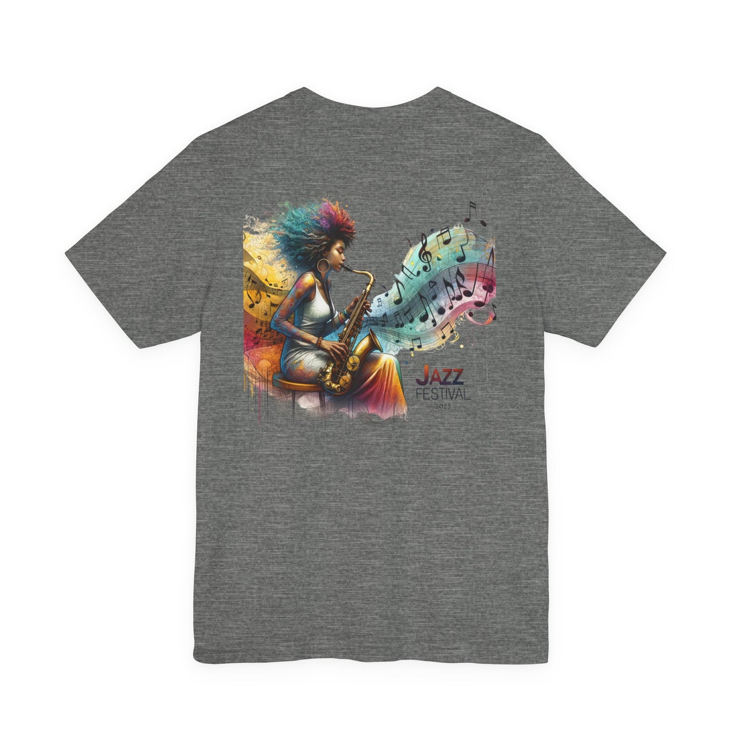 "Saxy Lady" Jazz Festival 2025 - Short Sleeve Tee - Both Sides Printed