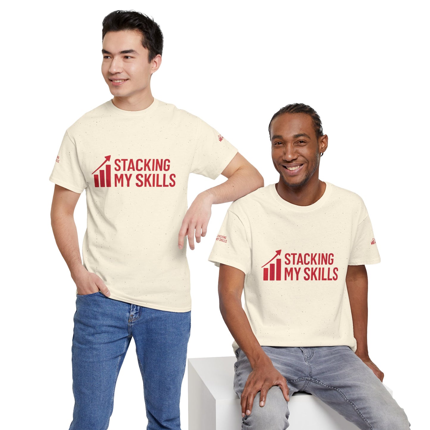 "Stacking My Skills" for Personal Growth, Motivational Tee