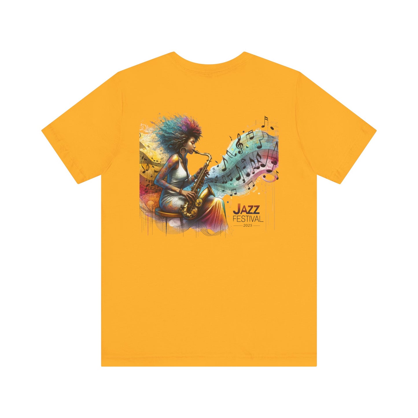 "Saxy Lady" Jazz Festival 2025 - Short Sleeve Tee - Both Sides Printed