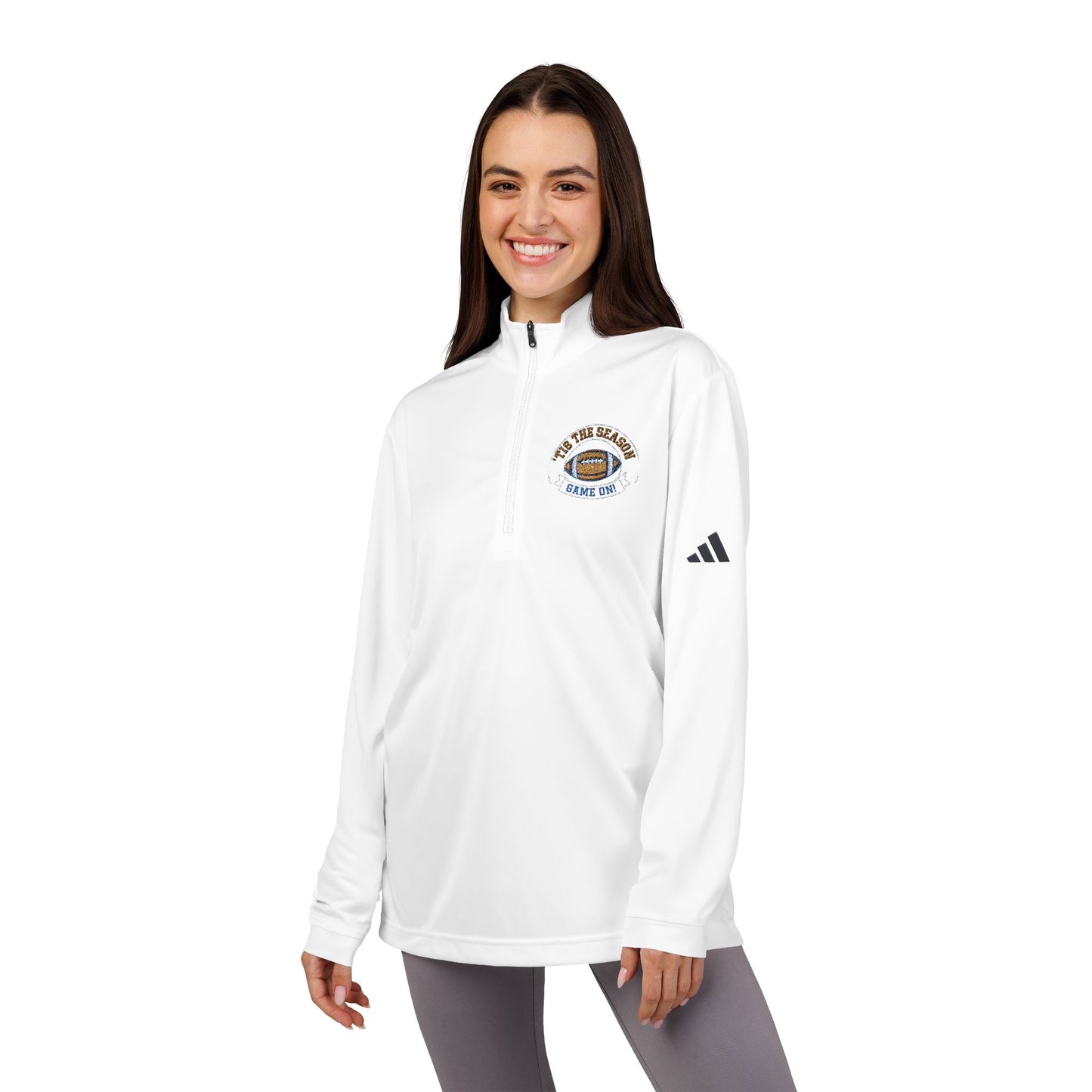 adidas® 'Tis The Season-Game On, Quarter-Zip Pullover (Embroidery)