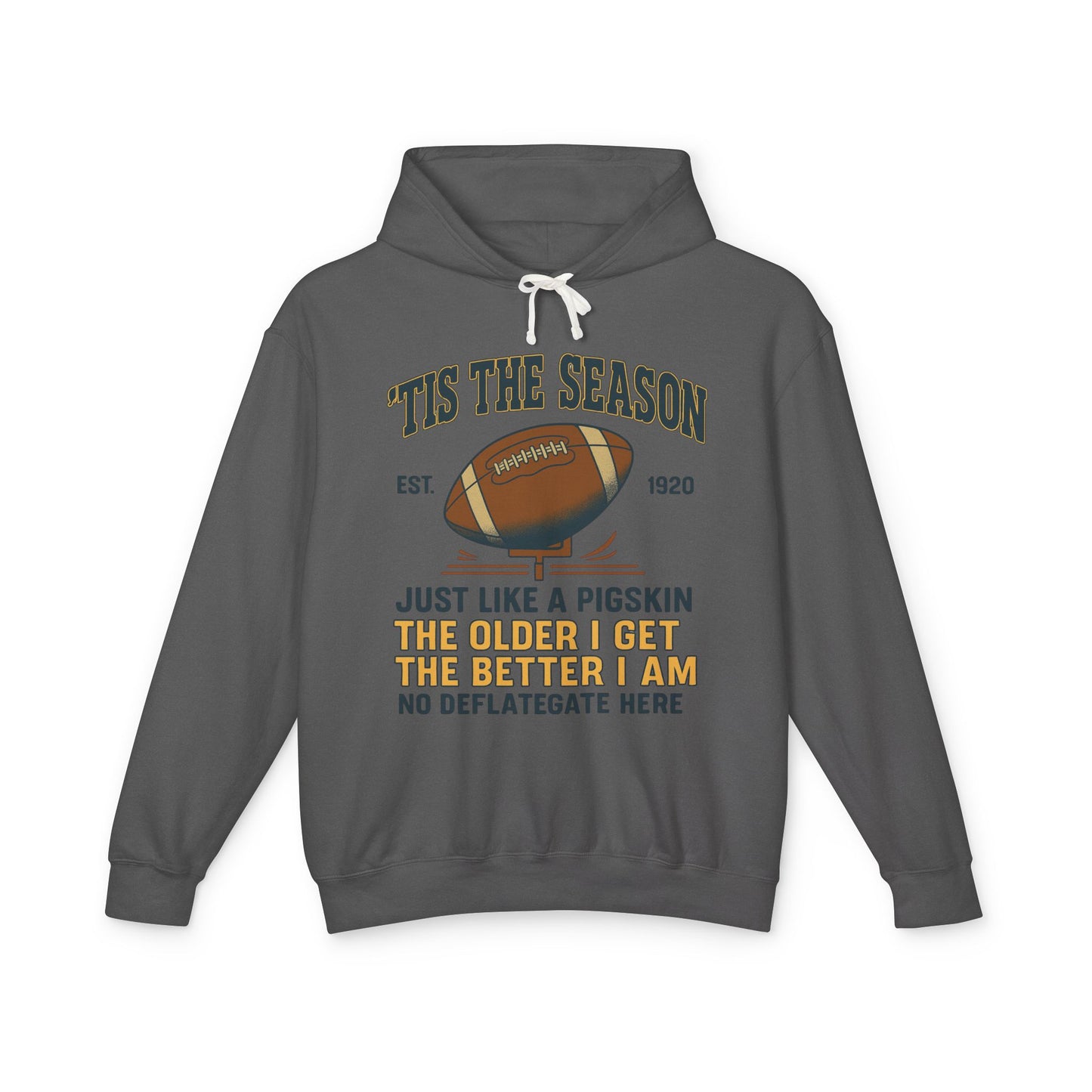 "'TIS THE SEASON" Funny Football Hoodie, Unisex Hoodie, Lightweight Hoodie, Gifts for Men, Holiday Apparel