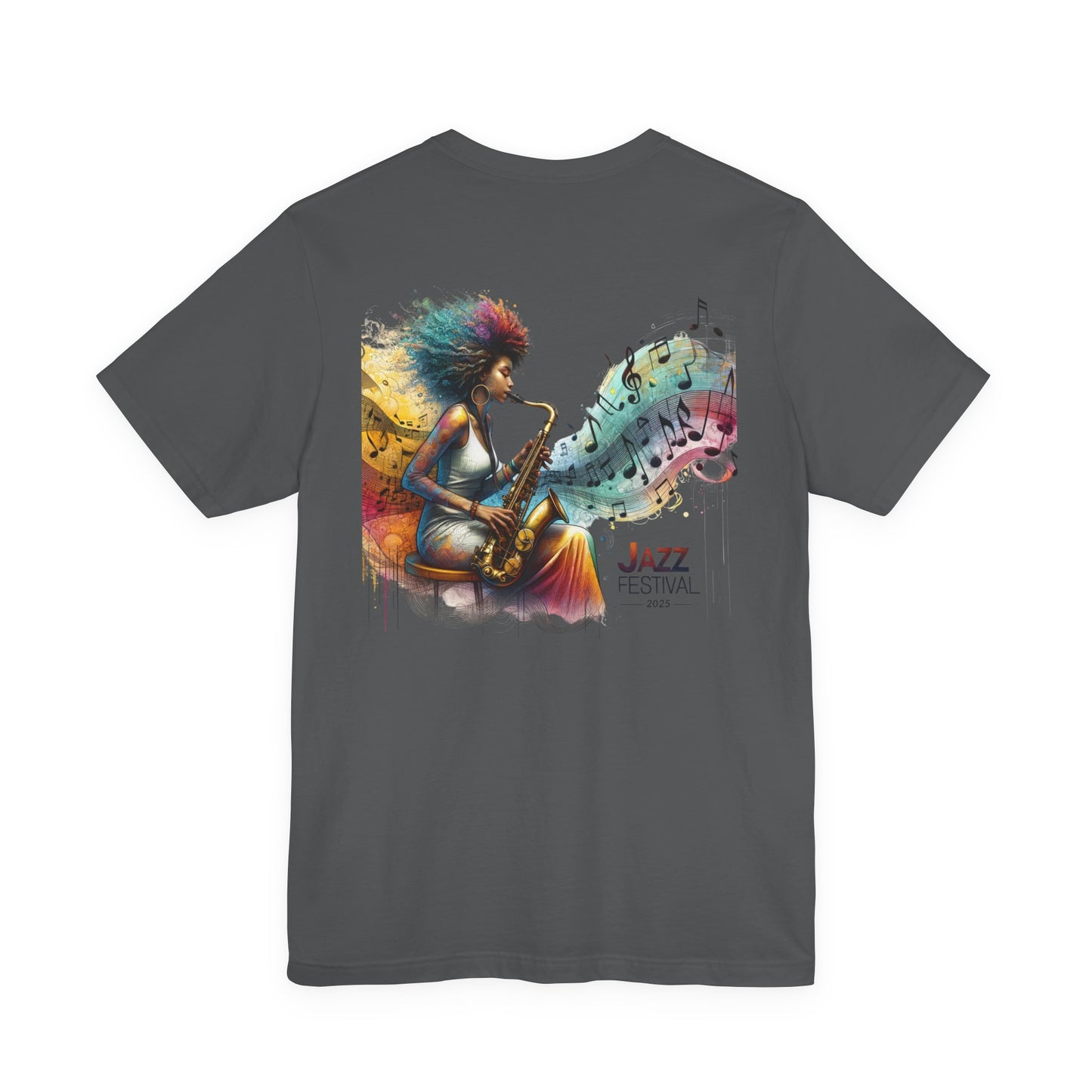 "Saxy Lady" Jazz Festival 2025 - Short Sleeve Tee - Both Sides Printed