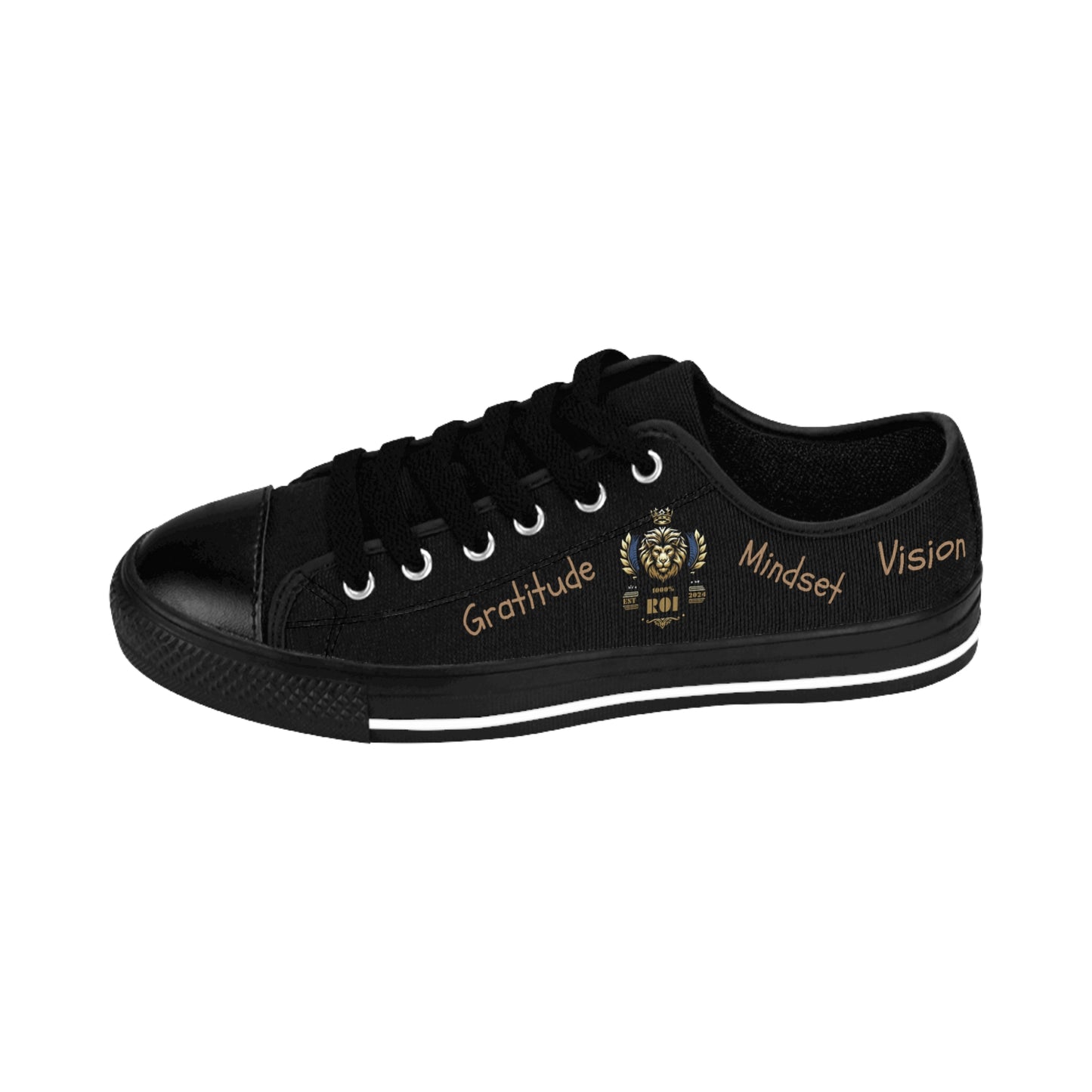 1000%ROI Motivational Men's Sneakers In Black