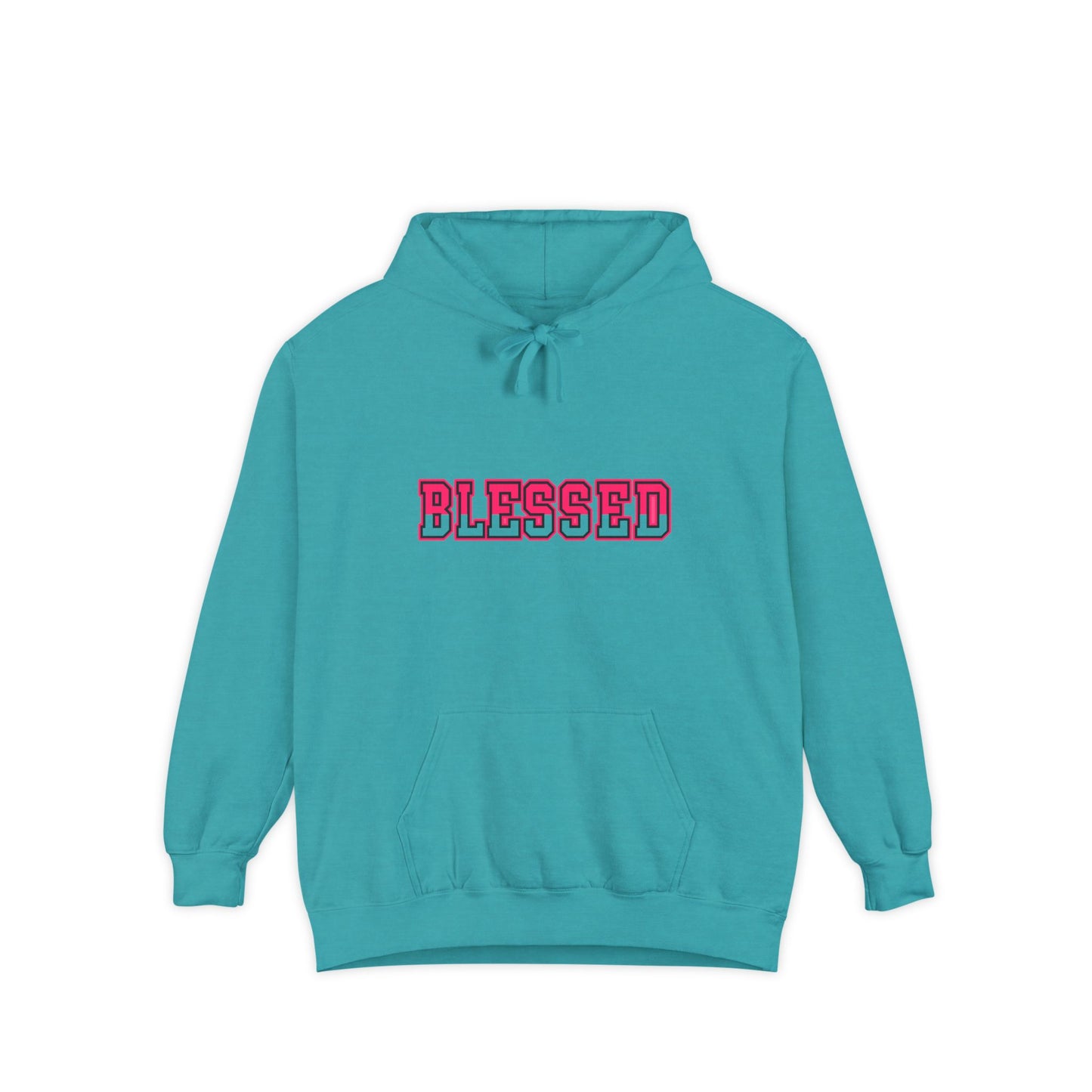"Blessed" Unisex Garment-Dyed Hoodie | Cozy Gift for Spiritual Souls, Faith Sweatshirt, Everyday Comfort Wear