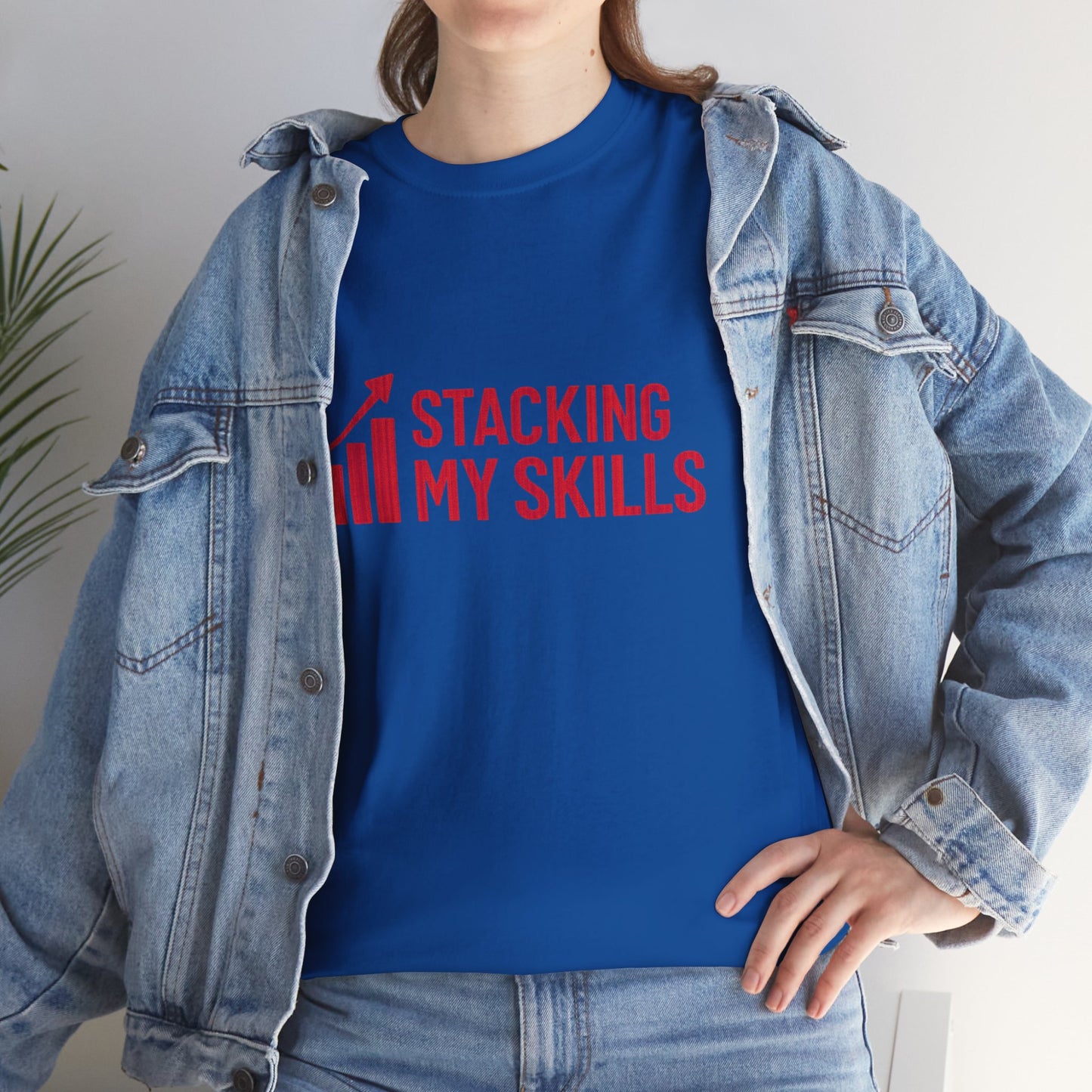 "Stacking My Skills" for Personal Growth, Motivational Tee