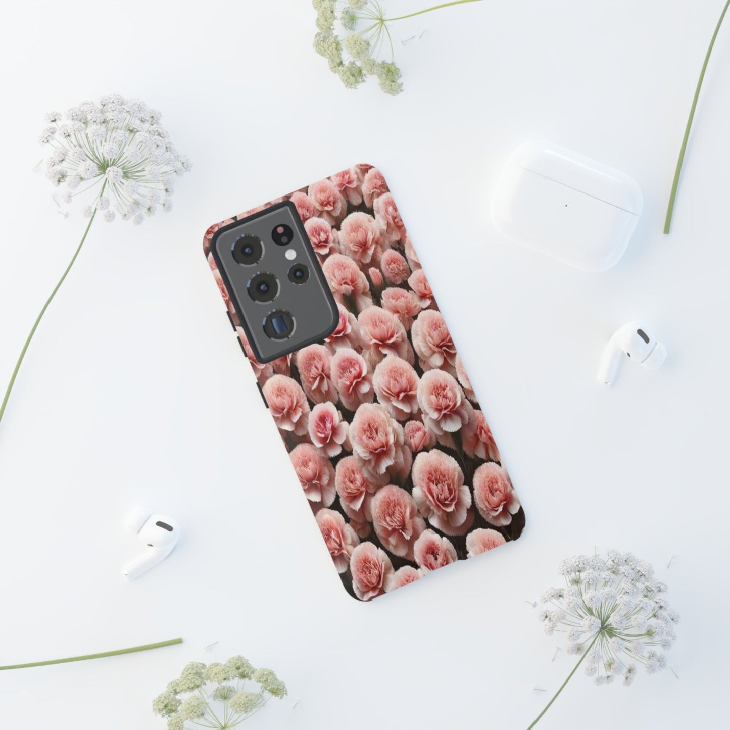 Pink Carnations - Durable Tough Phone Cases