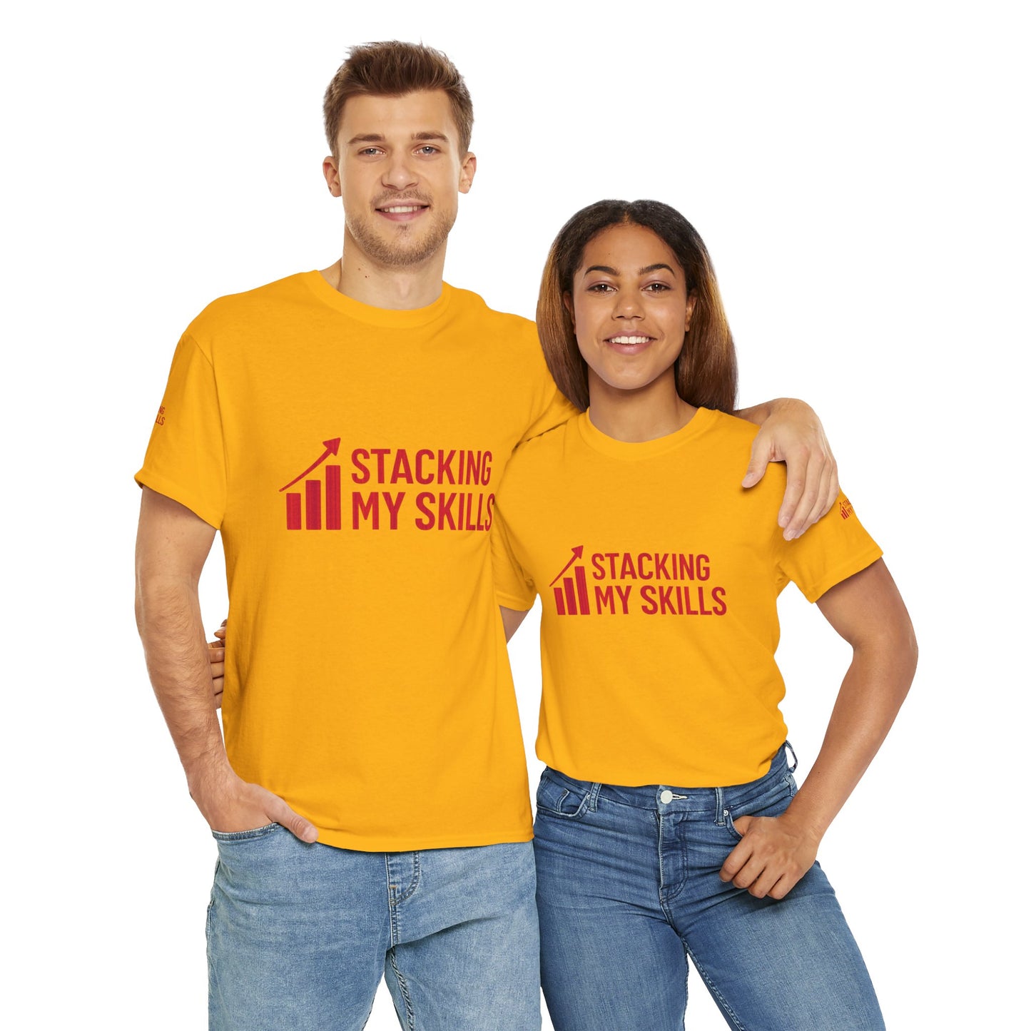 "Stacking My Skills" for Personal Growth, Motivational Tee