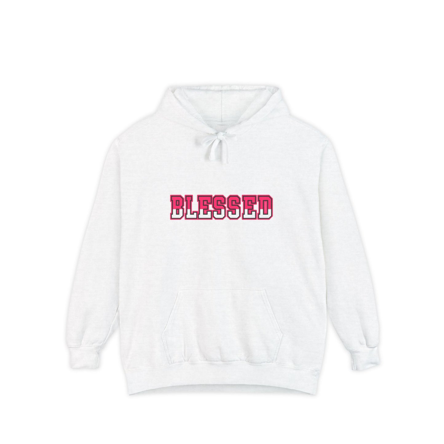 "Blessed" Unisex Garment-Dyed Hoodie | Cozy Gift for Spiritual Souls, Faith Sweatshirt, Everyday Comfort Wear