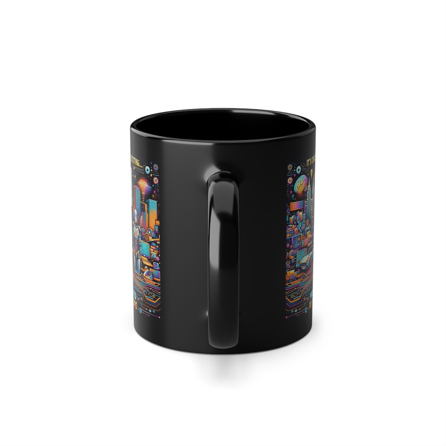 Welcome To AI In Vegas - Black Coffee Cup, 11oz