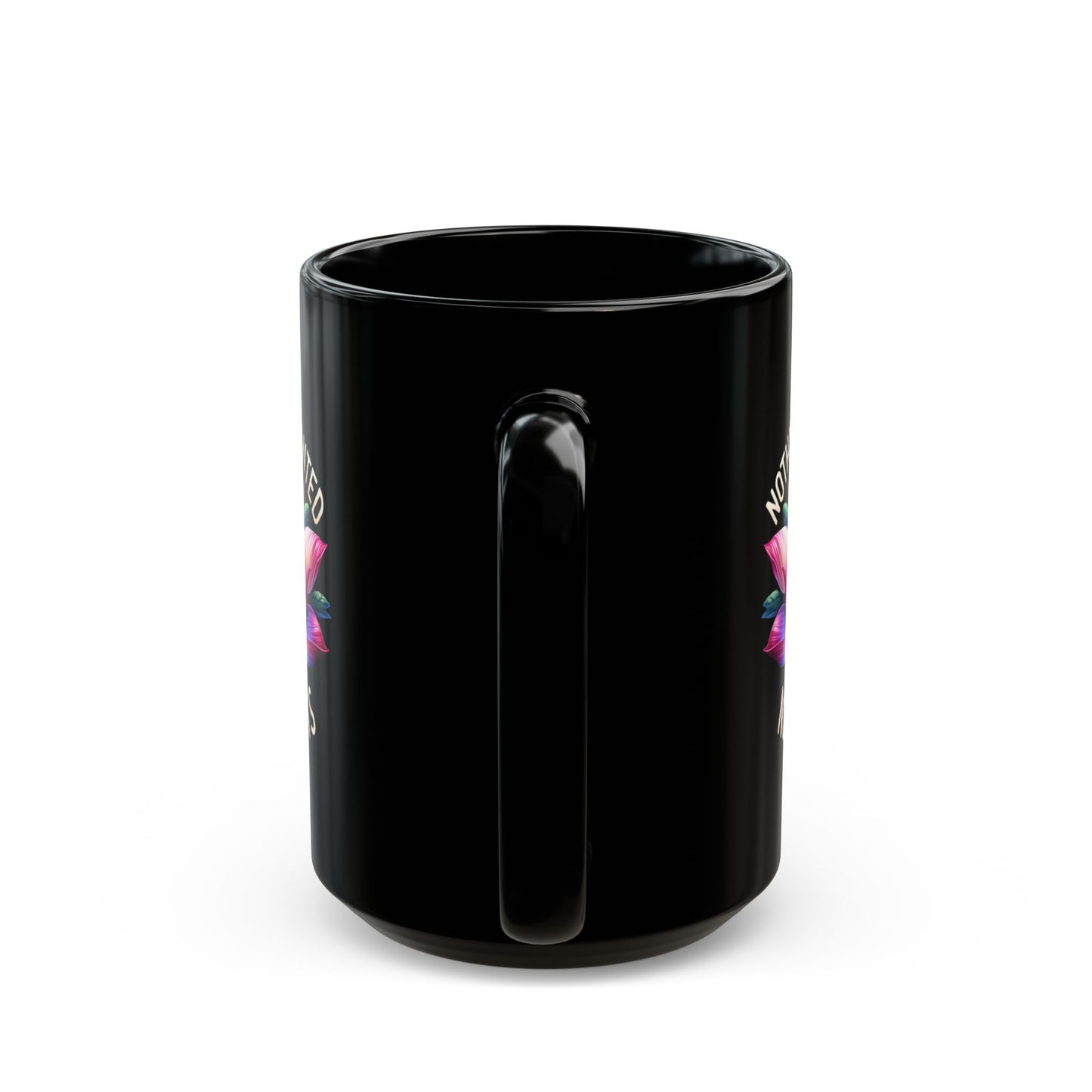 Nothing For Granted, No Regrets, Lotus Flower Black Coffee Mug (11oz, 15oz)