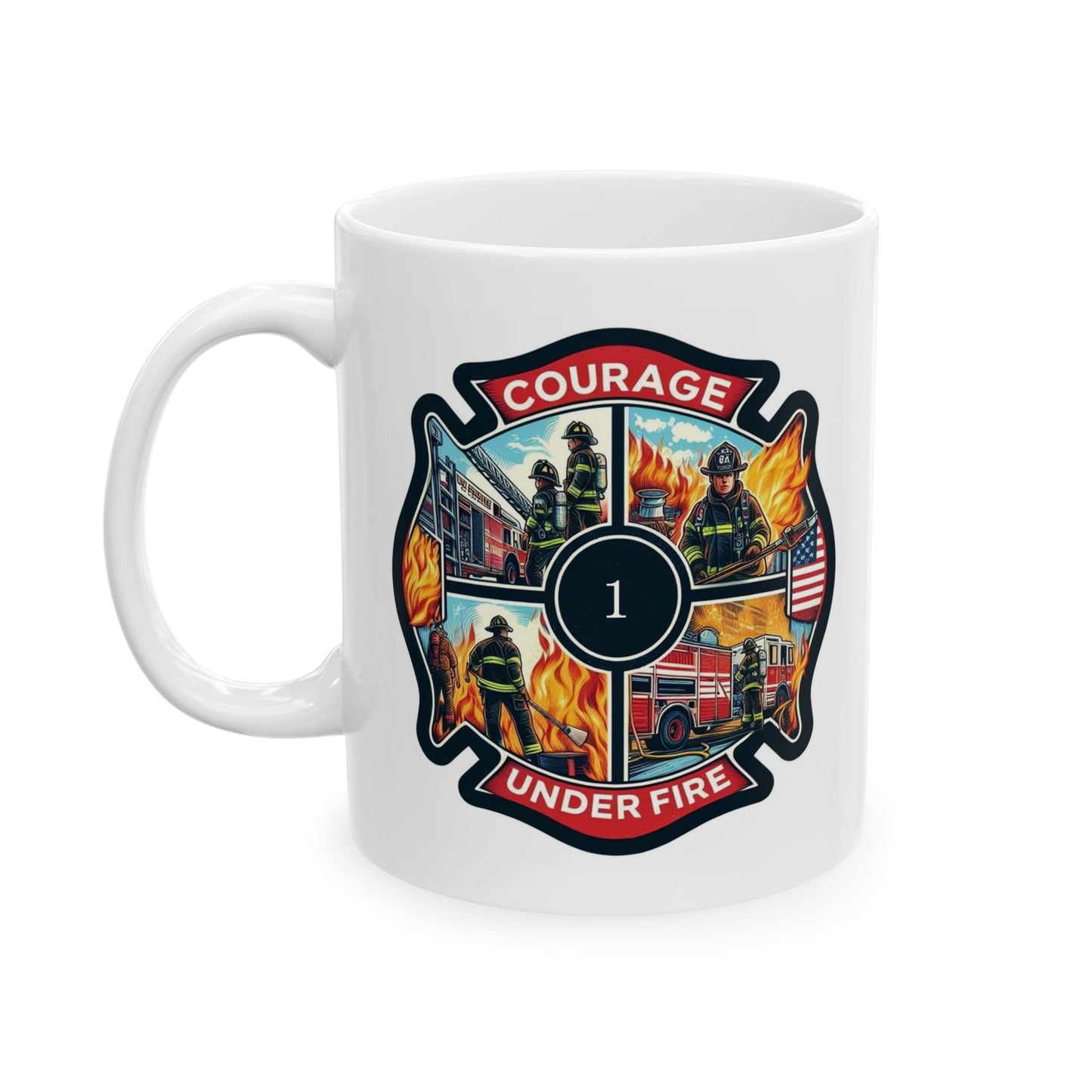 Courage Under Fire 11oz Ceramic Mug - Customizable