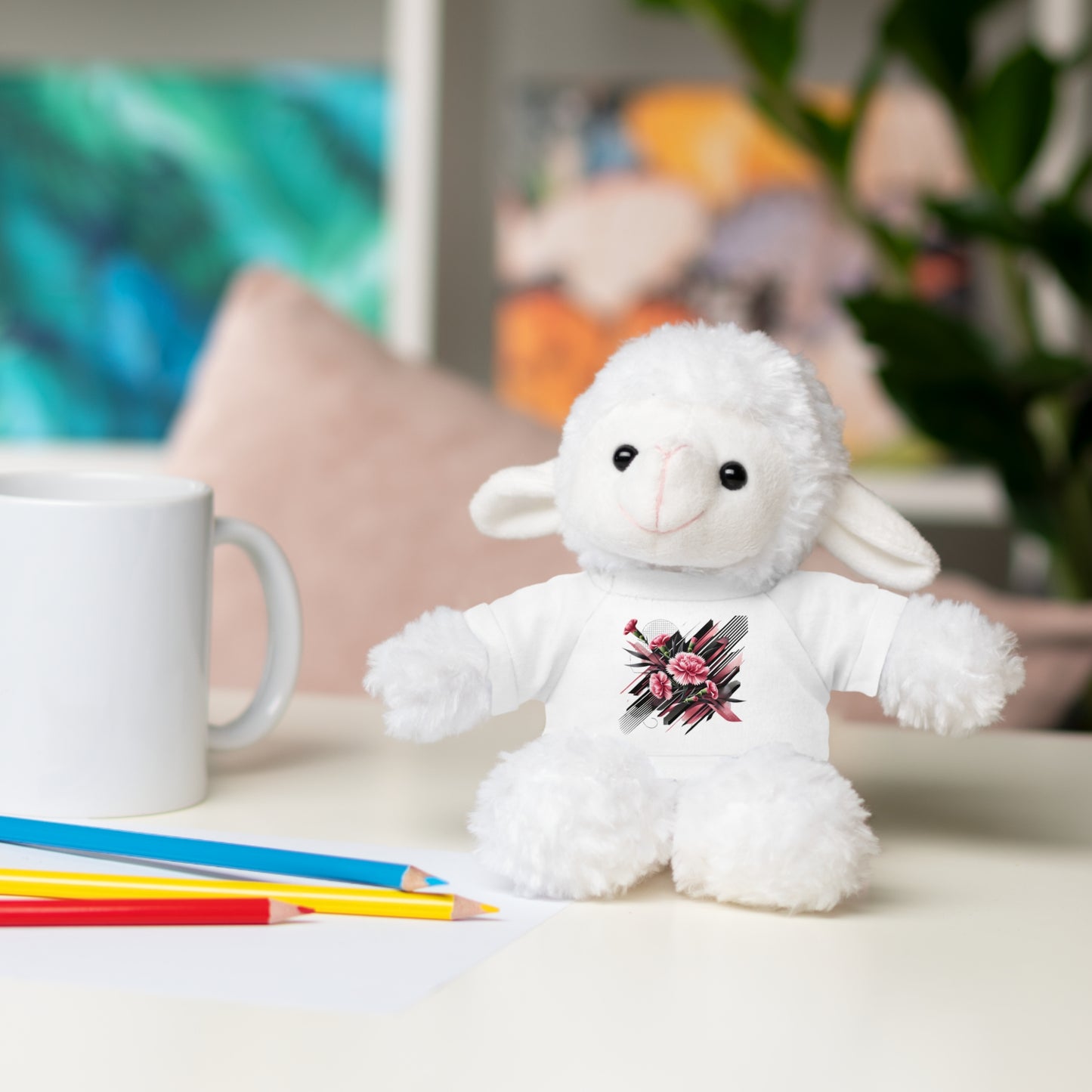 Pink Carnation Designer Stuffed Animals with Tee