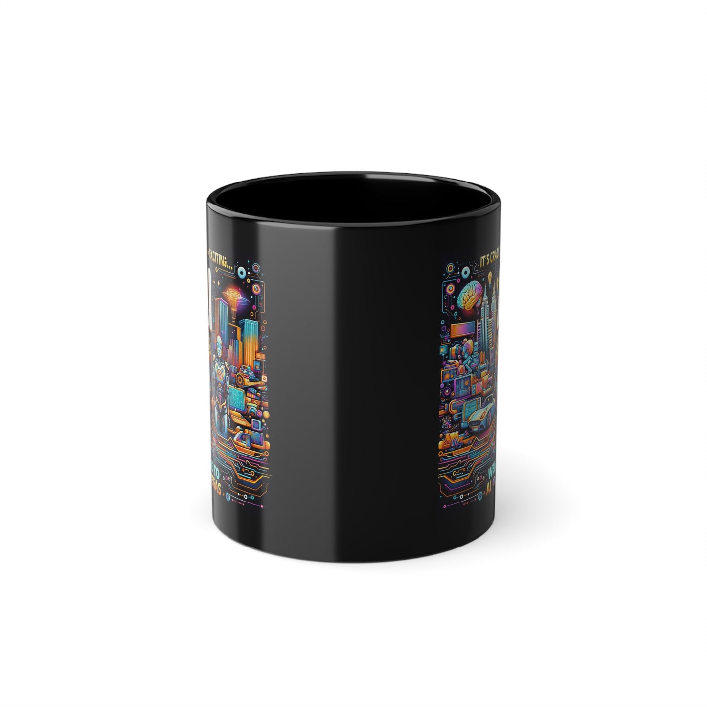 Welcome To AI In Vegas - Black Coffee Cup, 11oz