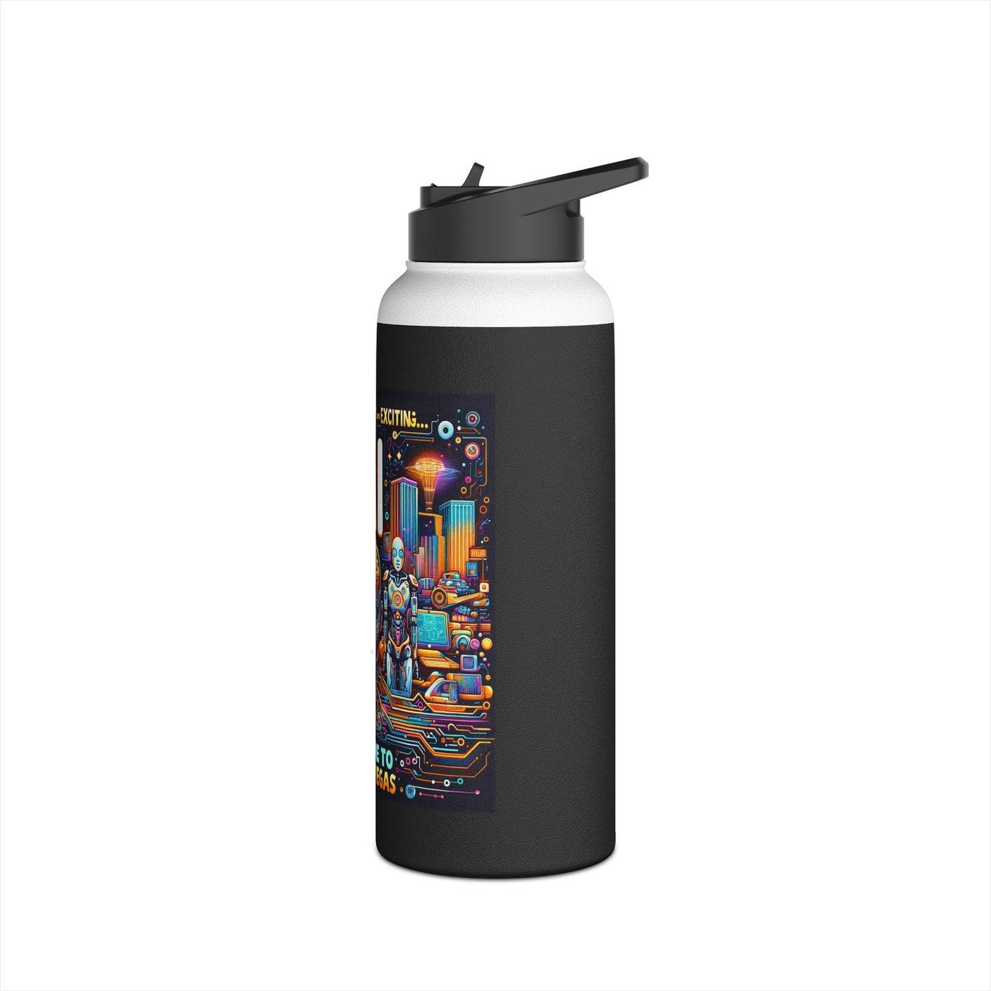 Welcome To AI In Vegas - Stainless Steel Water Bottle, Standard Lid