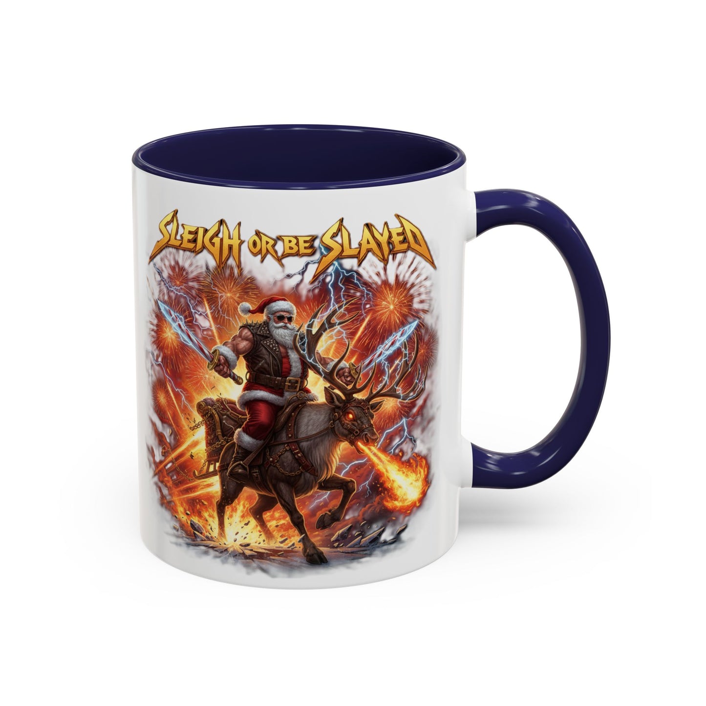 "Sleigh or Be Slayed" Mug | Ceramic Coffee Cup | Holiday Mug