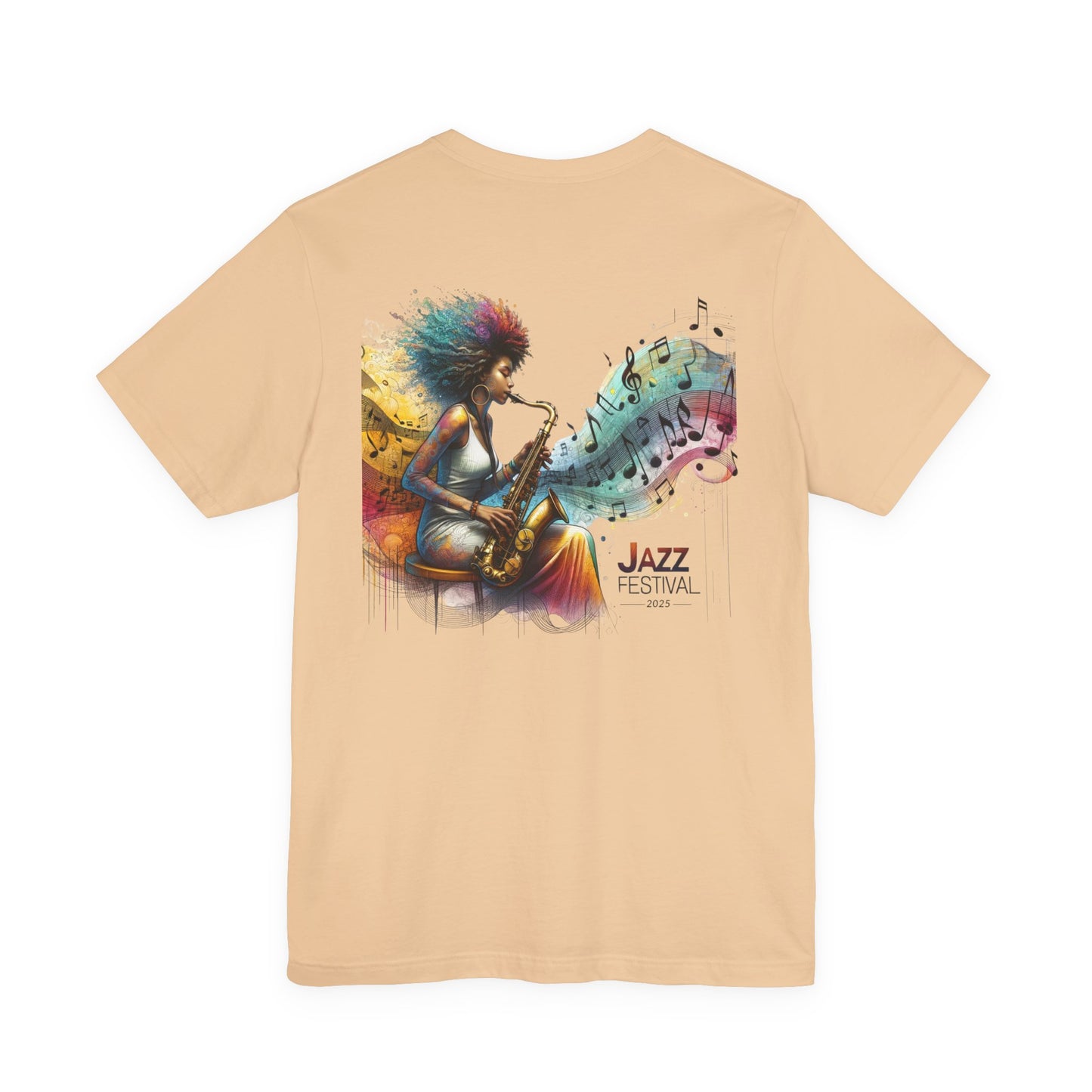 "Saxy Lady" Jazz Festival 2025 - Short Sleeve Tee - Both Sides Printed
