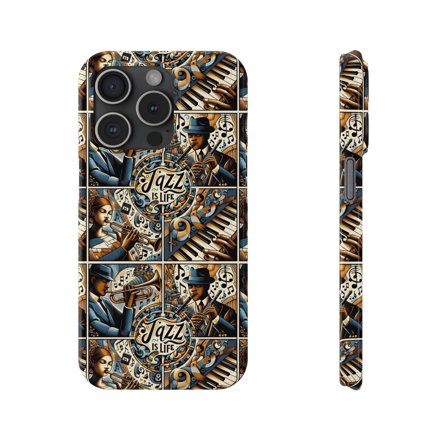 iPhone Slim Phone Cases - Jazz Is Life