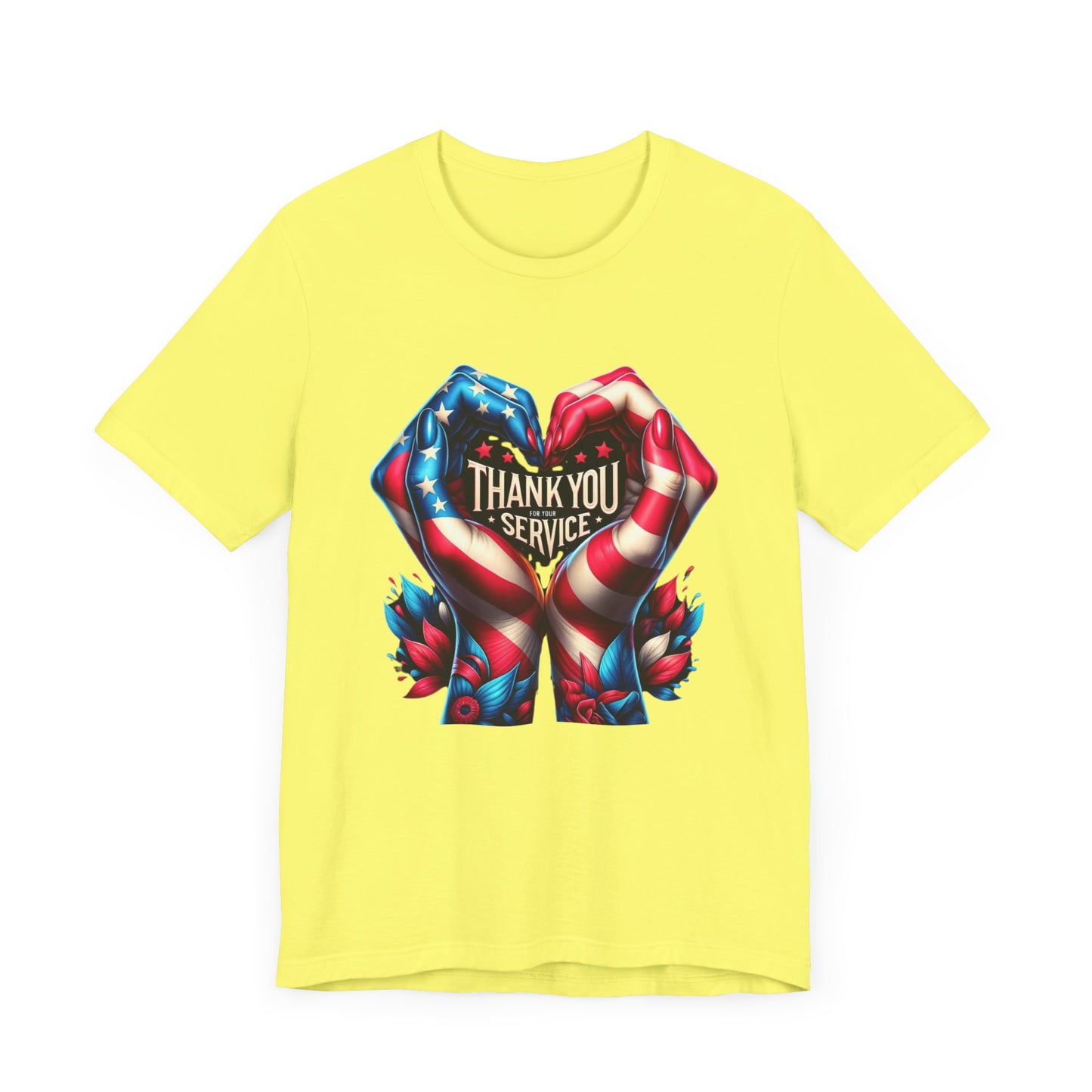 "Thank You For Your Service" - Both Sides Printed - Short Sleeve Tee