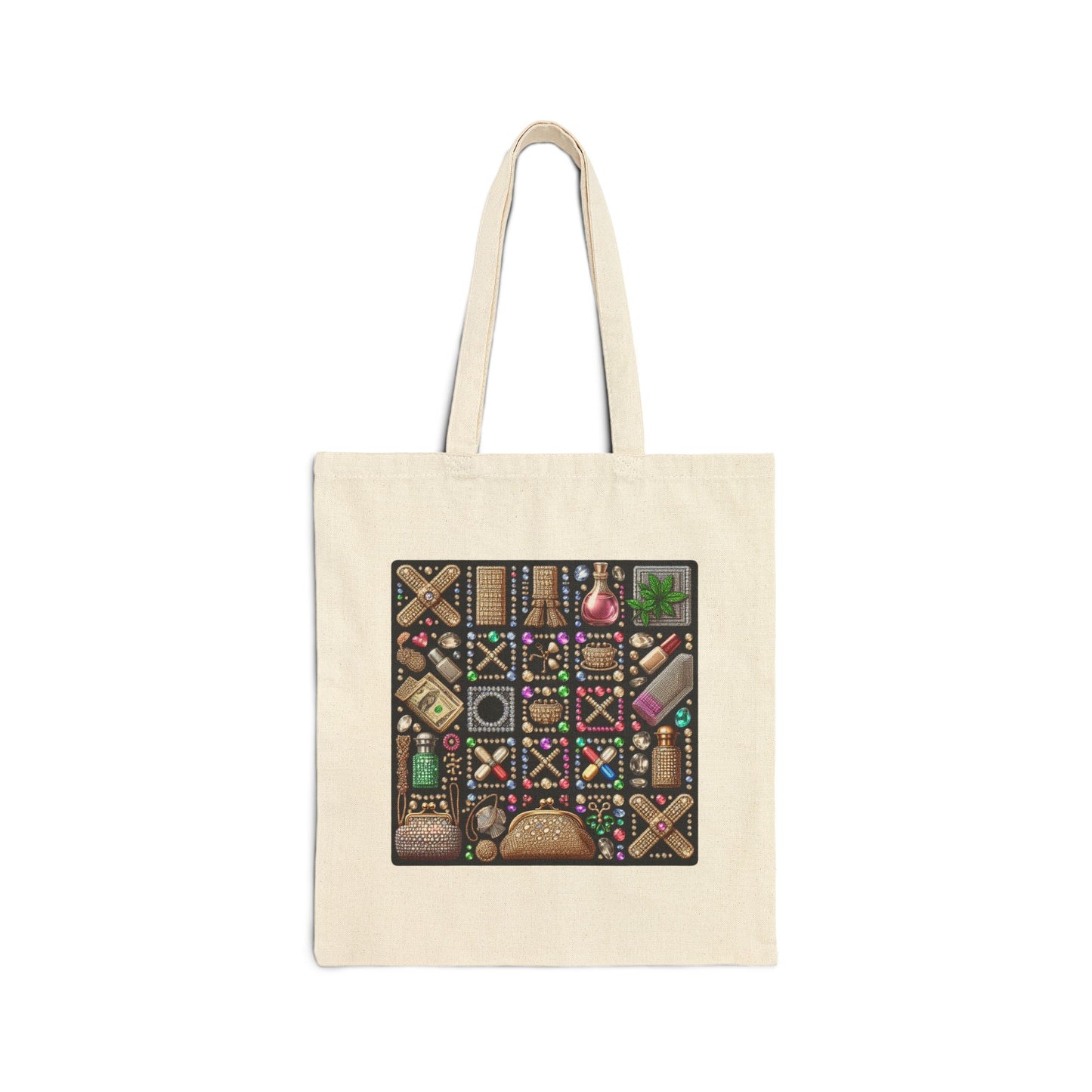 Tic Tac Tote - Cotton Canvas Tote Bag