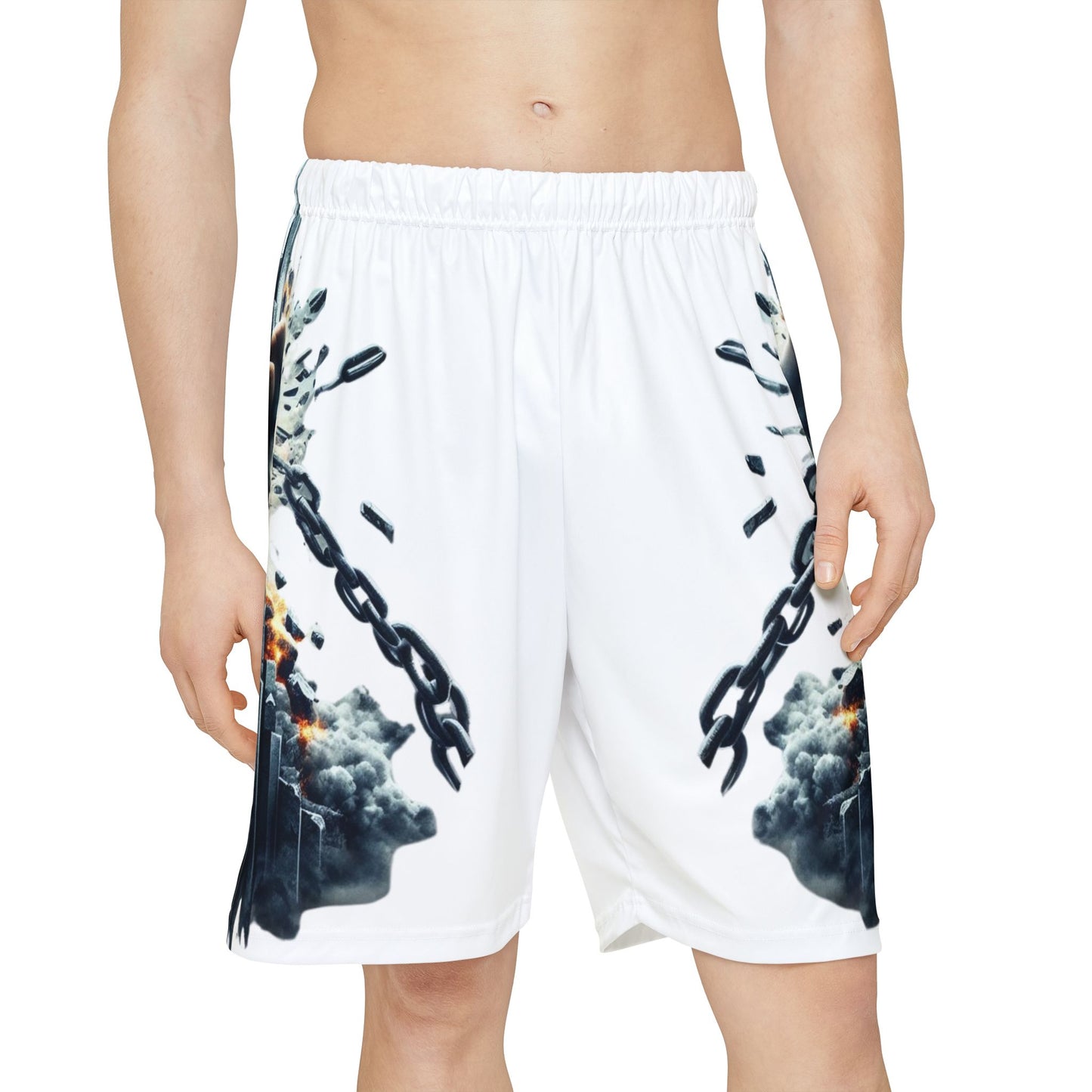 CRUSH IT! - Men’s Sports Shorts - White