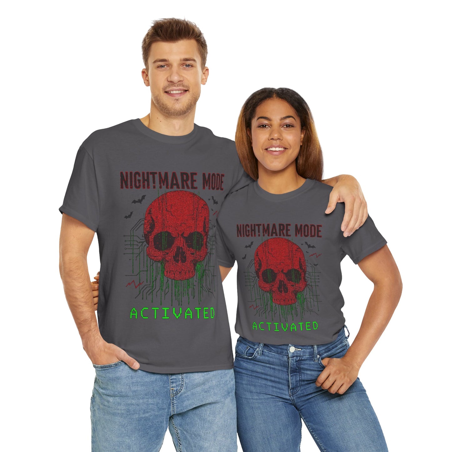 NIGHTMARE MODE ACTIVATED TShirt (Red Skull)