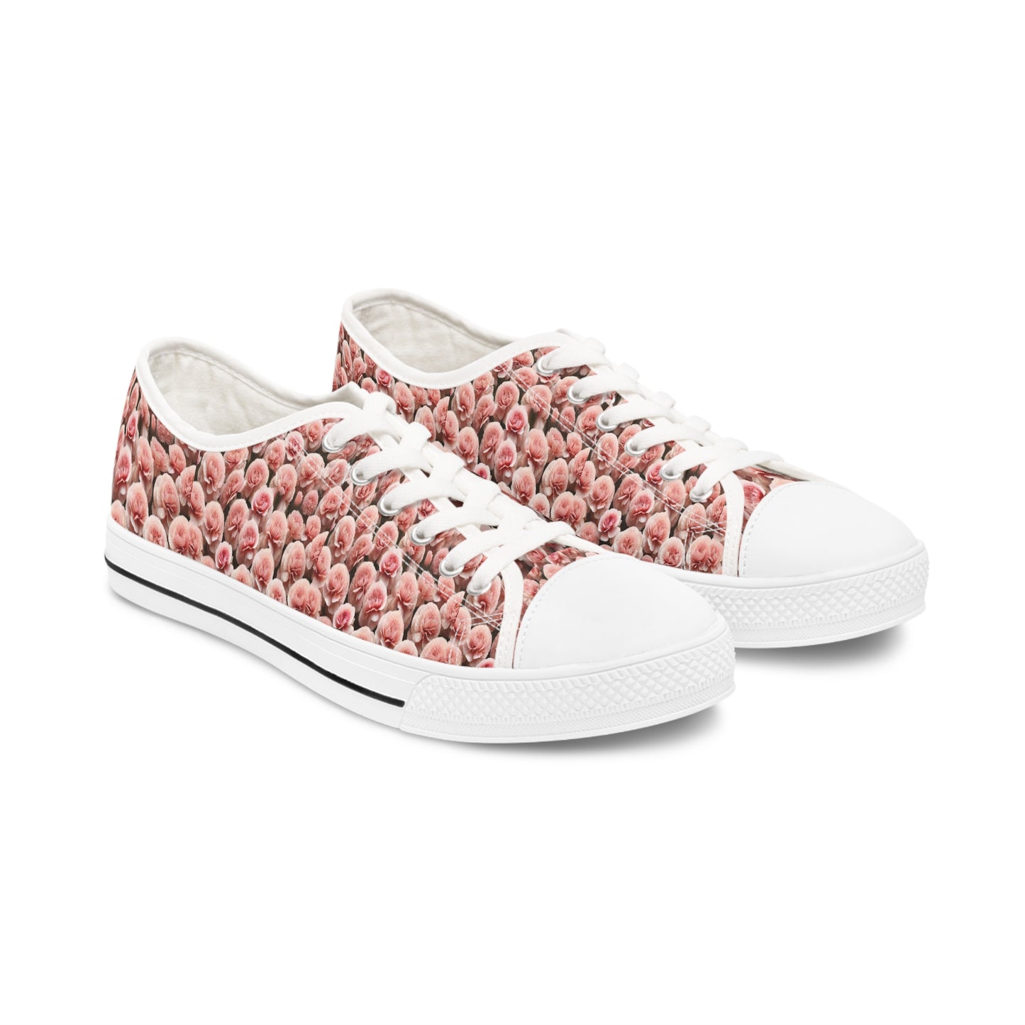 Pink Carnations - Women's Low Top Sneakers