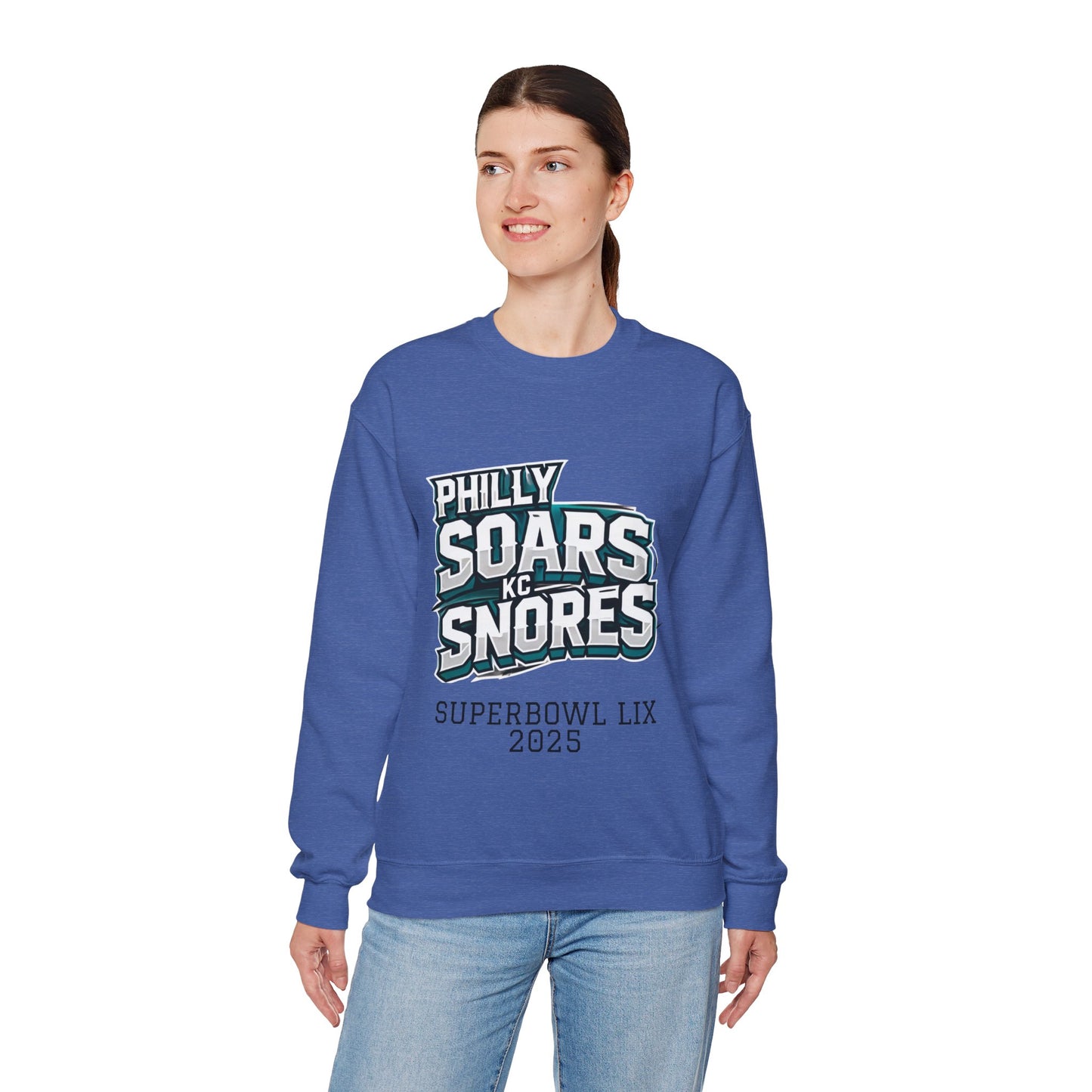 Philly Soars - KC Snores - Black Letters Unisex Heavy Blend™ Crewneck Sweatshirt