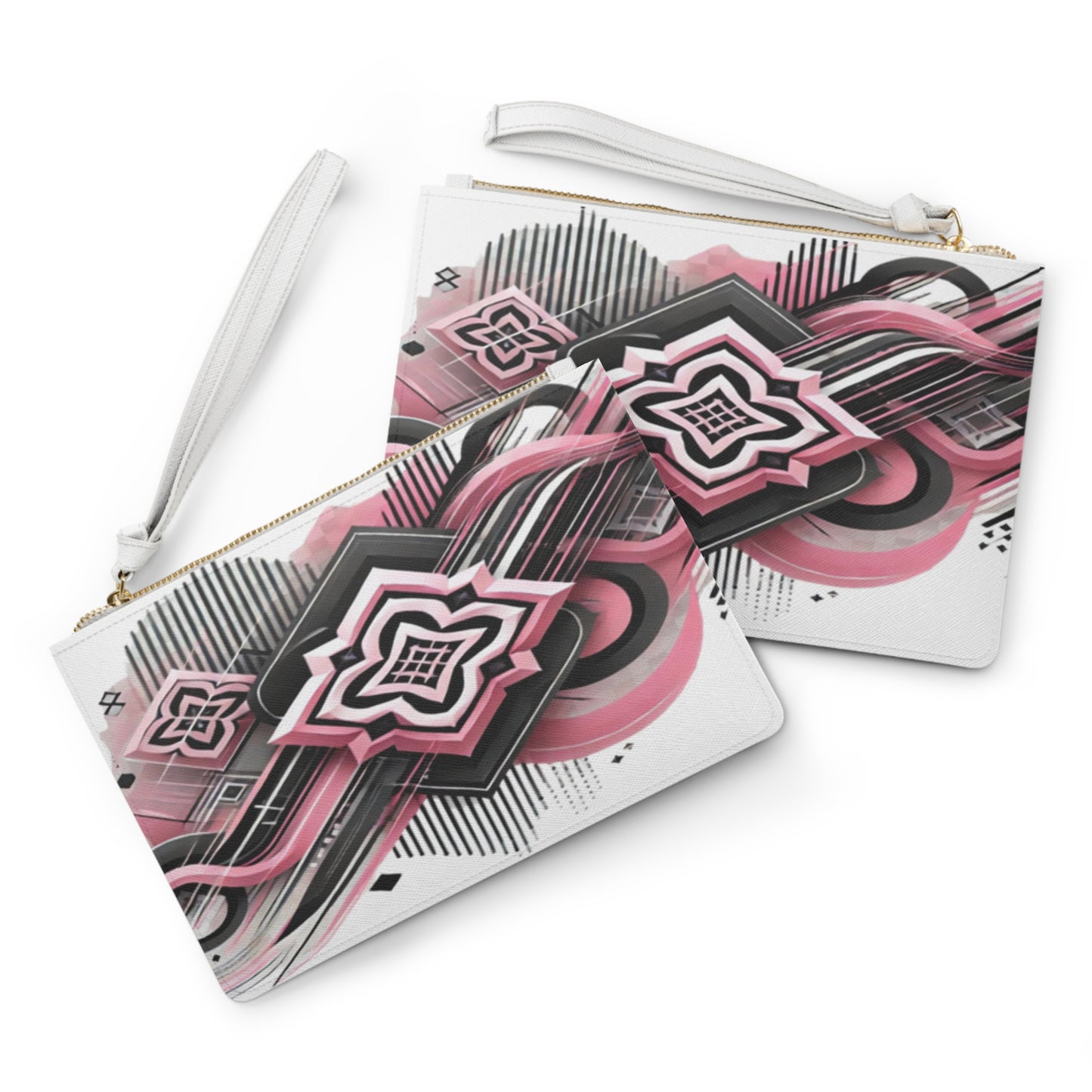 Pink Quatrefoil Clutch Bag