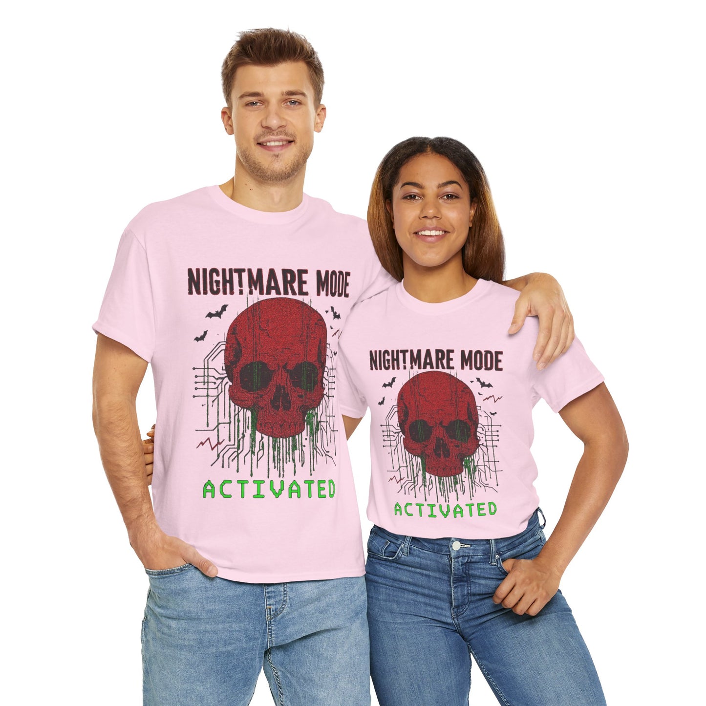 NIGHTMARE MODE ACTIVATED TShirt (Red Skull)