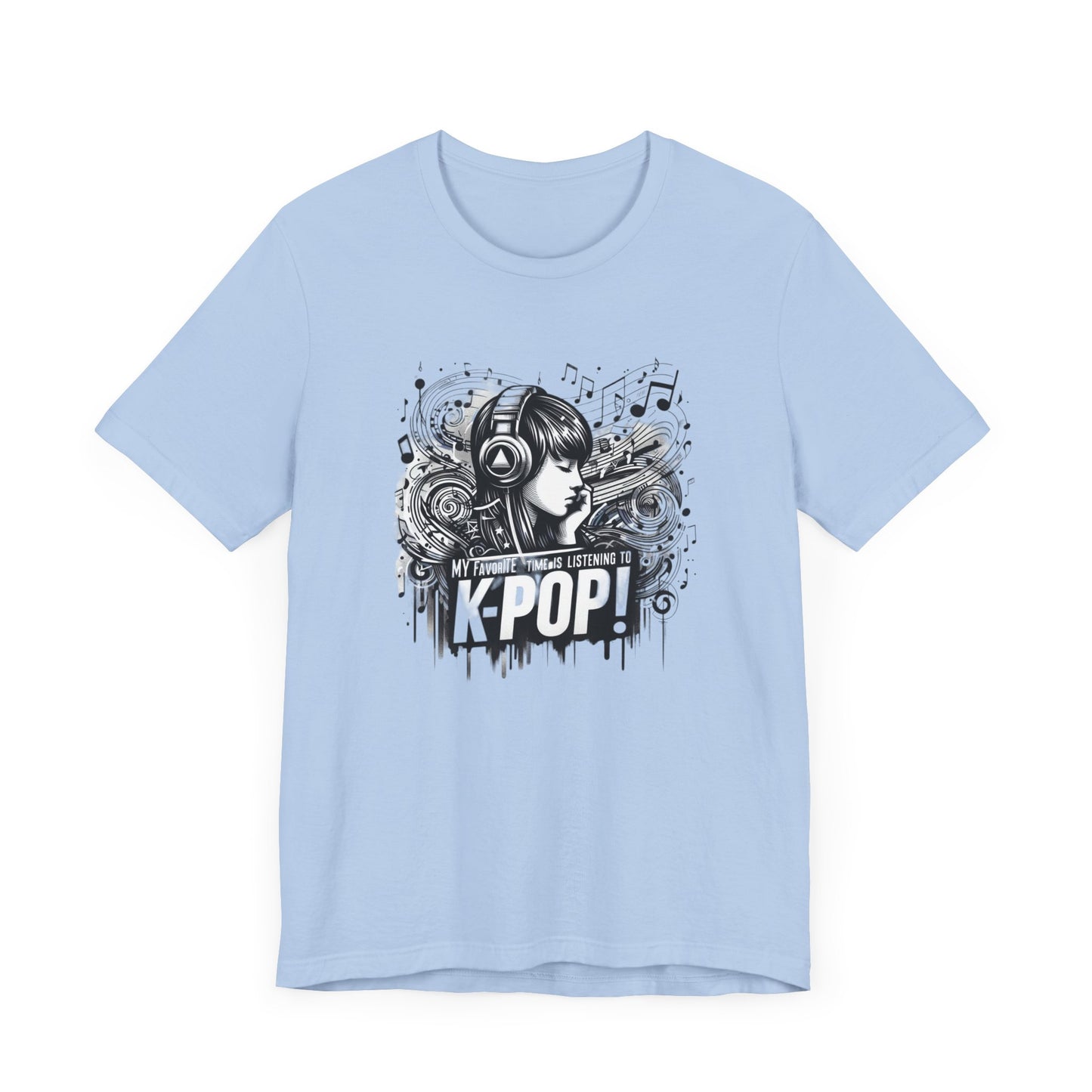 Listening to KPop - Unisex Jersey Short Sleeve Tee
