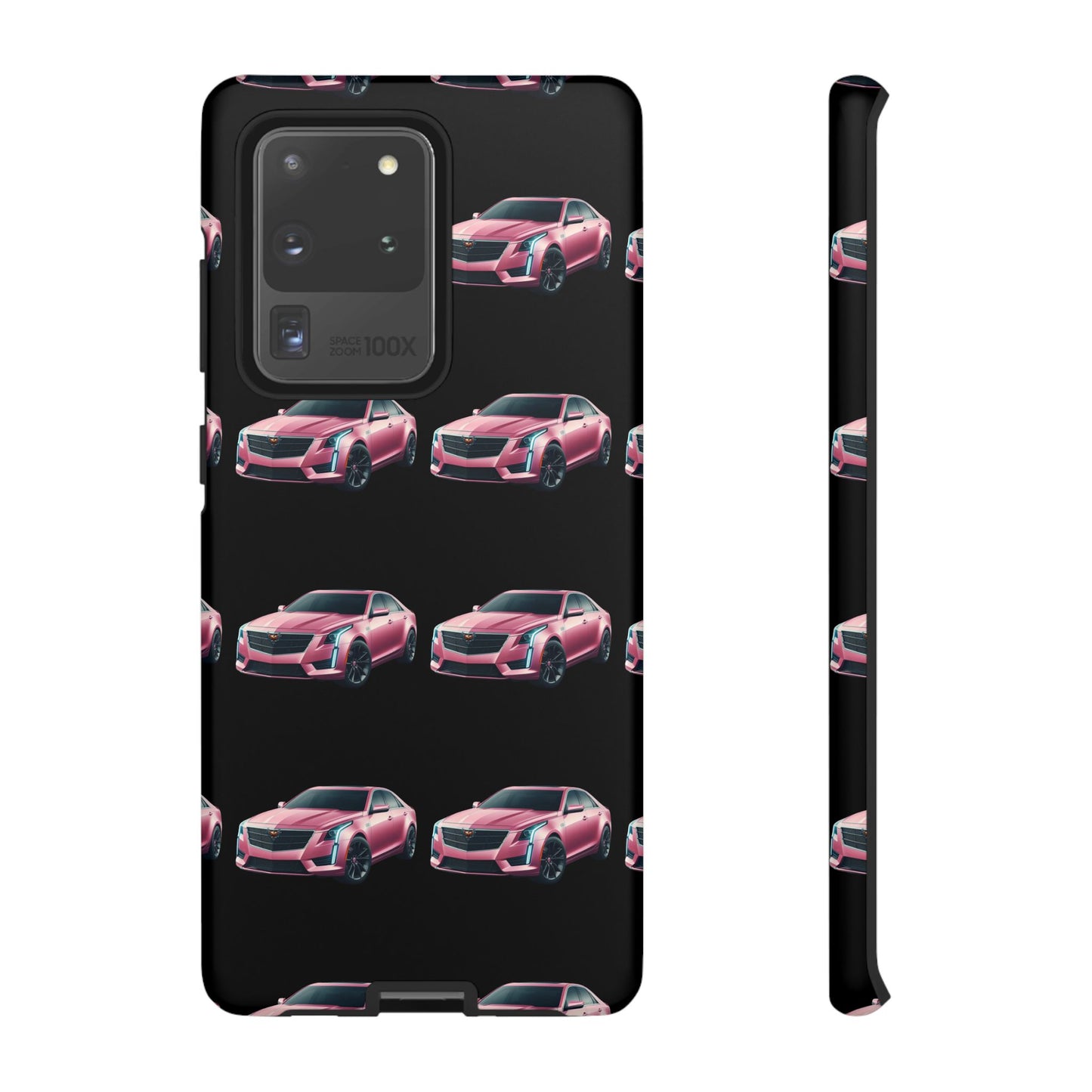 Pink Caddy On Black Phone Case