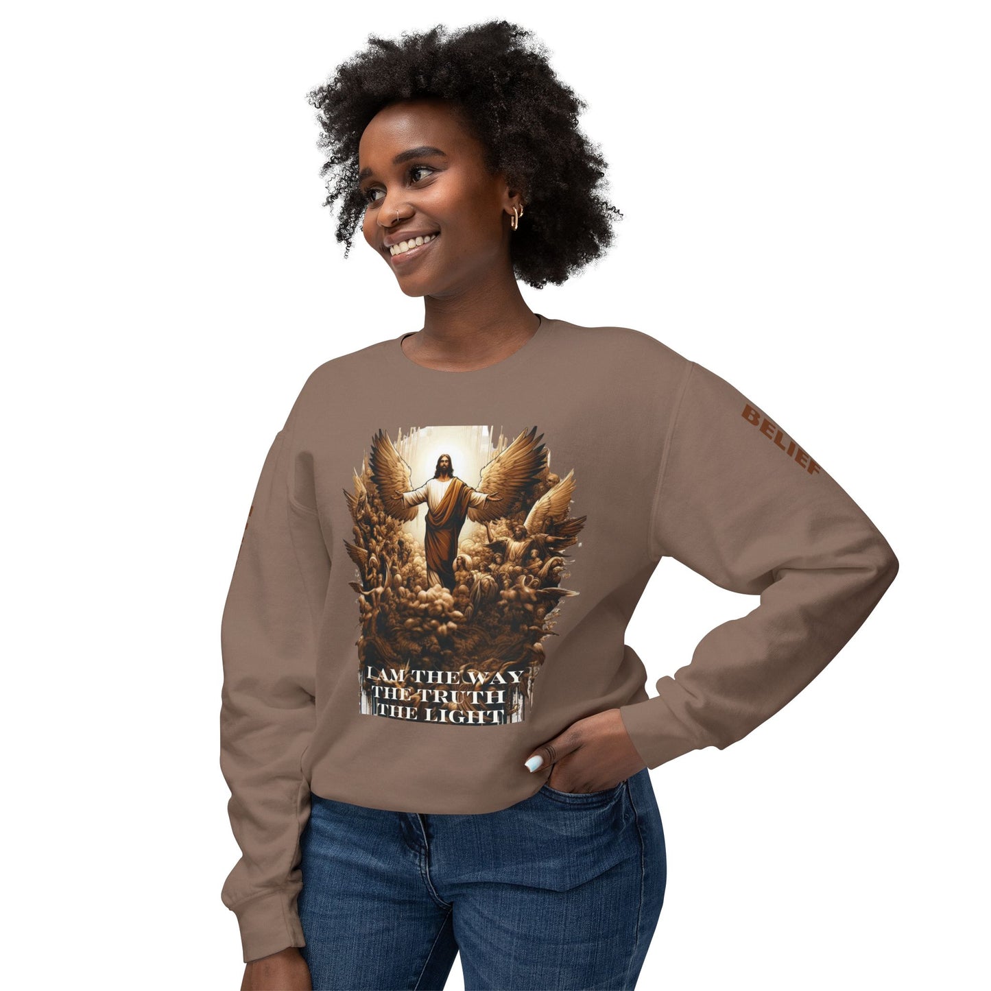 The Way The Truth and The Light Unisex Lightweight Crewneck Sweatshirt