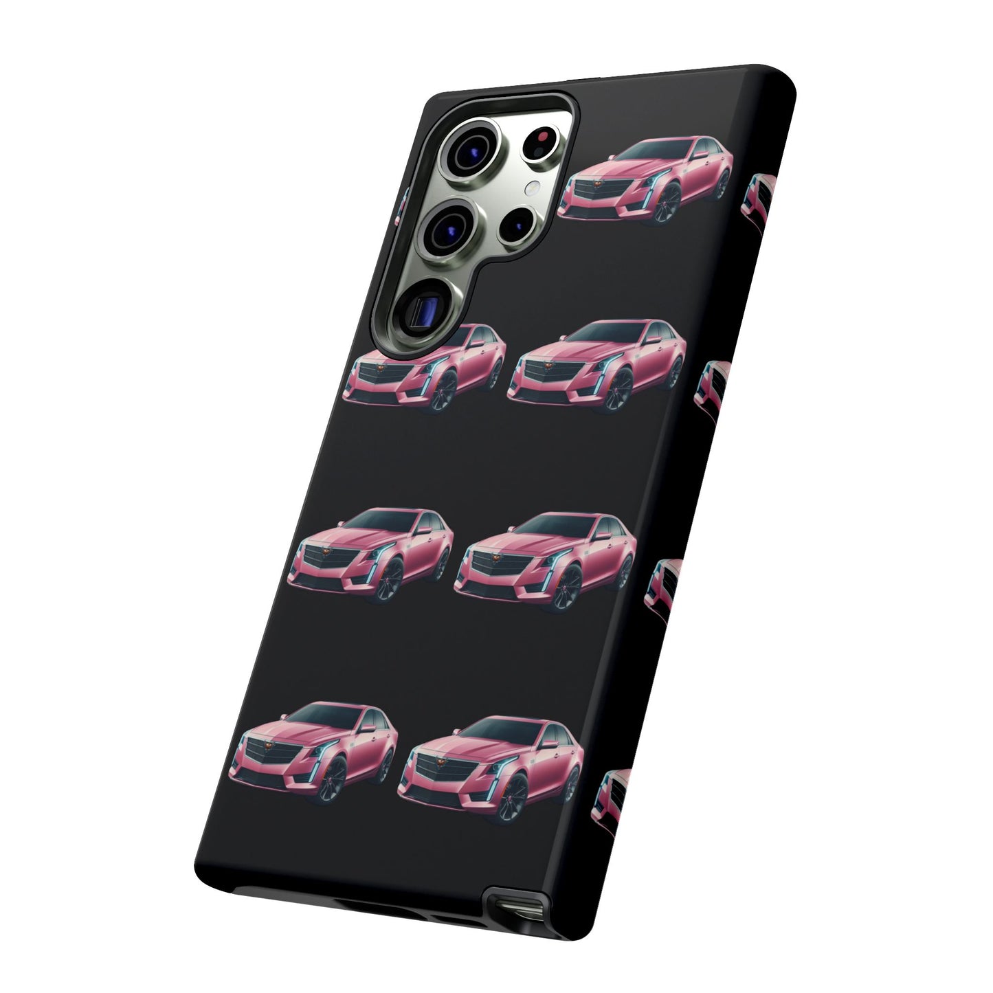 Pink Caddy On Black Phone Case