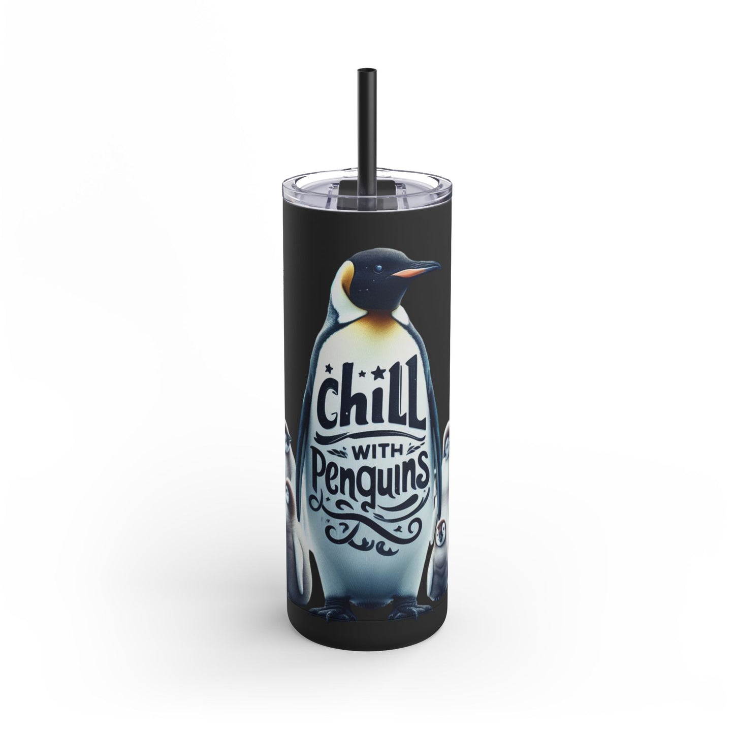 Chill With Penguins 20oz Maars Maker Skinny Matte Tumbler