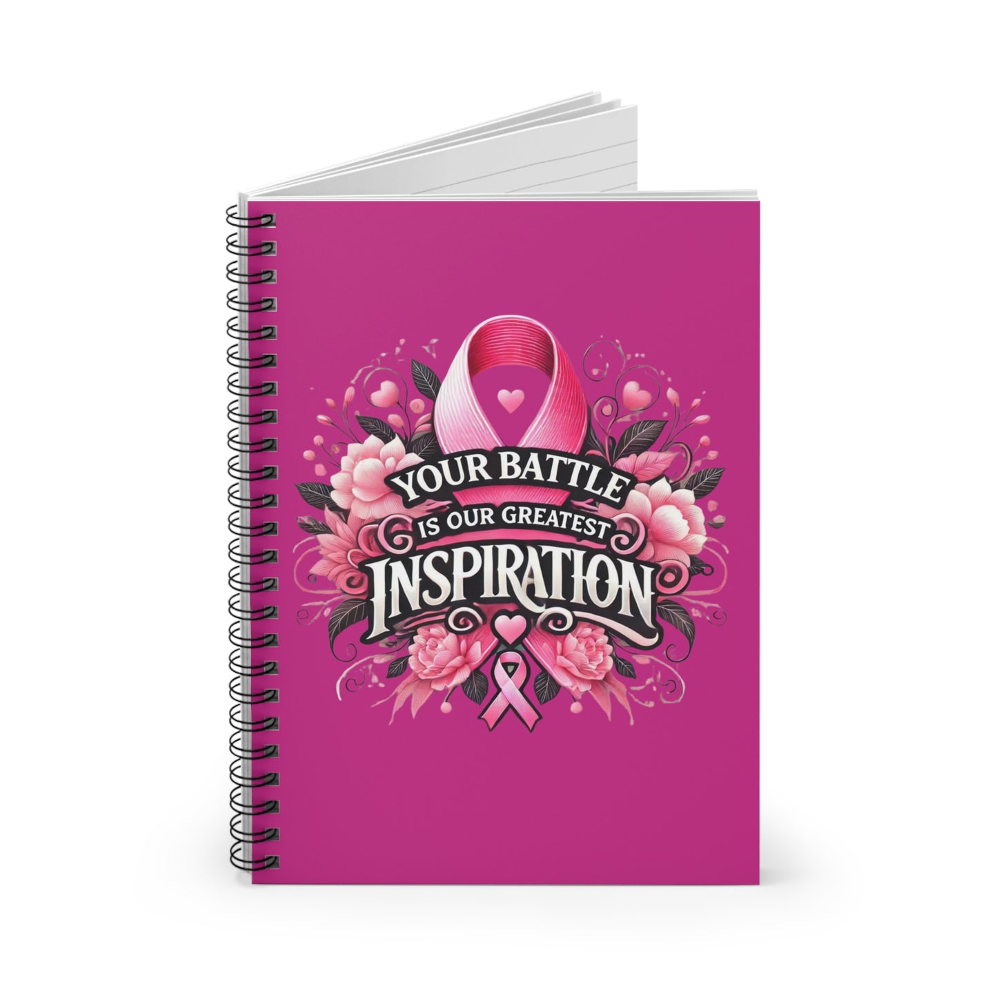 Breast Cancer Awareness Spiral Notebook - Ruled Line