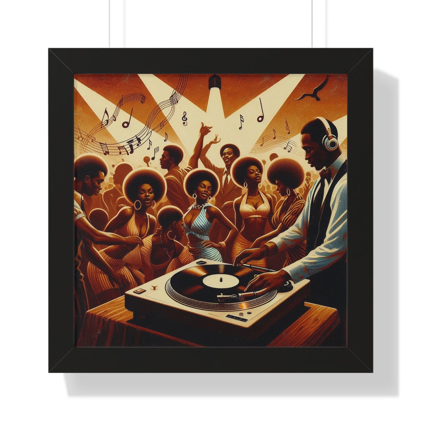 Put The Needle On The Record - Unique Wall Art - Framed Vertical Poster