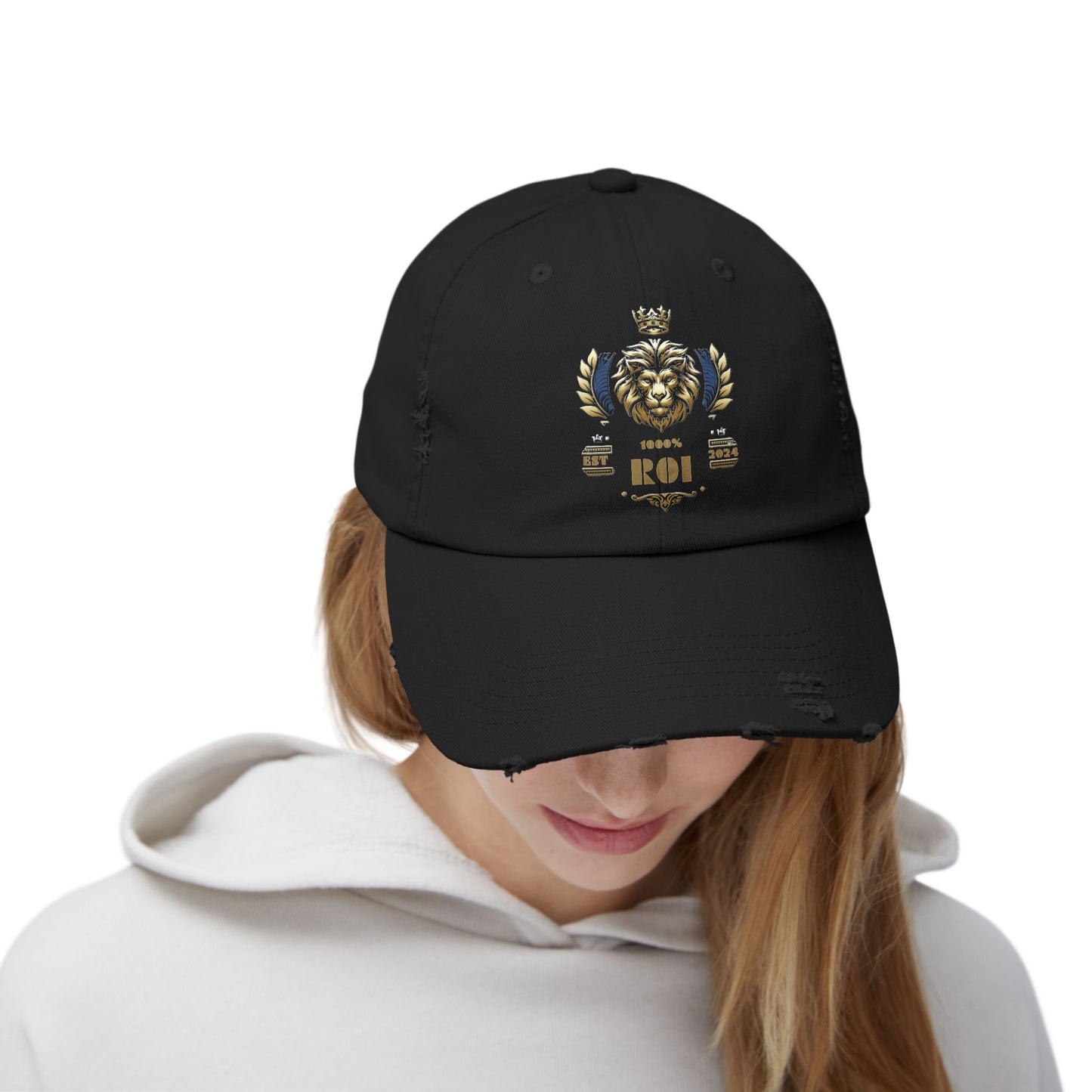 1000%ROI Unisex Distressed Cap