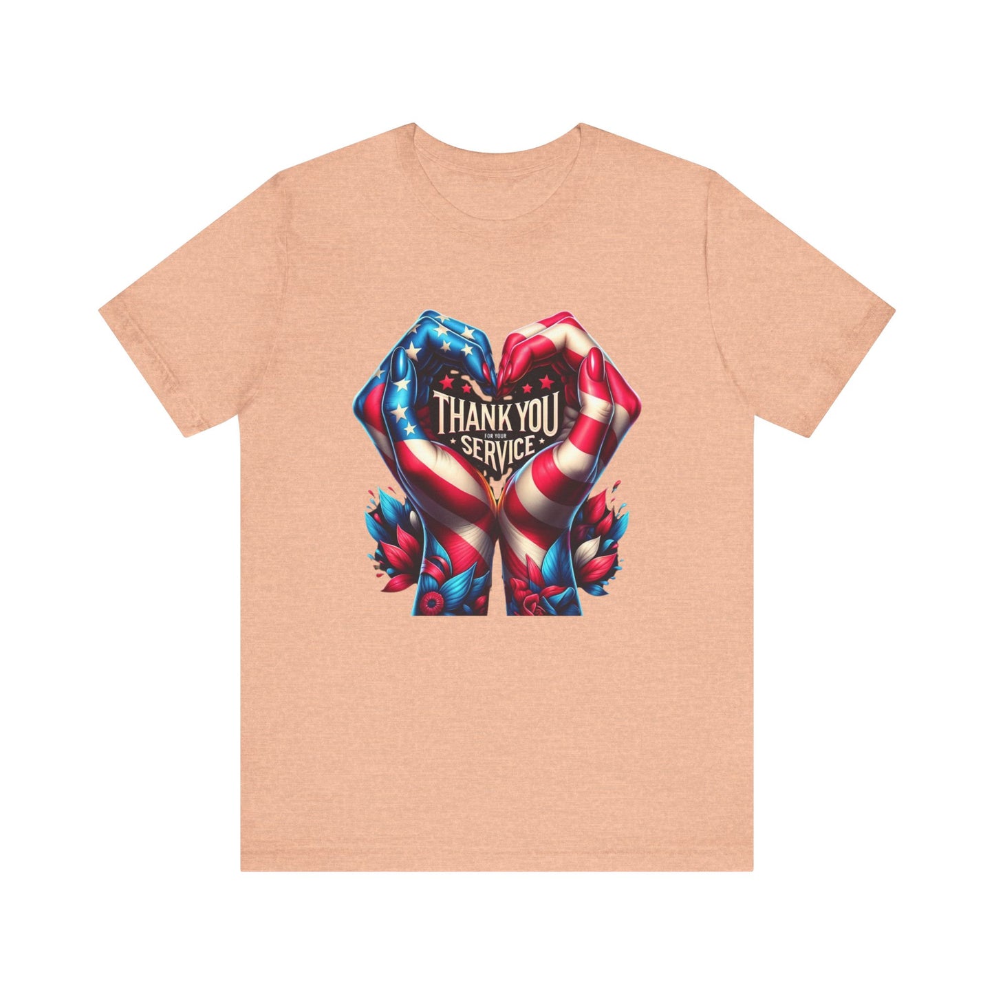 "Thank You For Your Service" - Both Sides Printed - Short Sleeve Tee