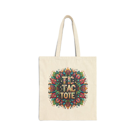 Tic Tac Tote Cotton Canvas Tote Bag