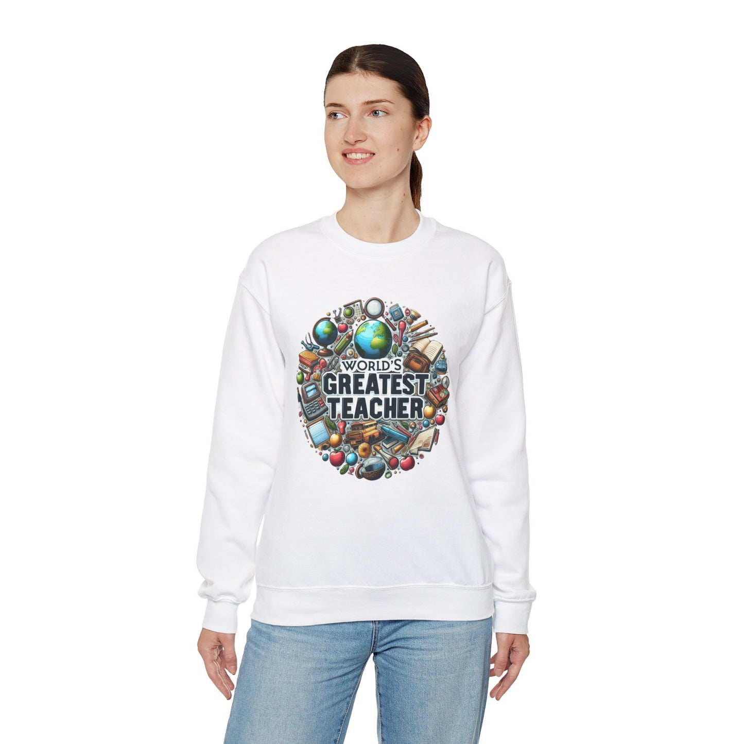 World's Greatest Teacher - Unisex Heavy Blend™ Crewneck Sweatshirt (G3)