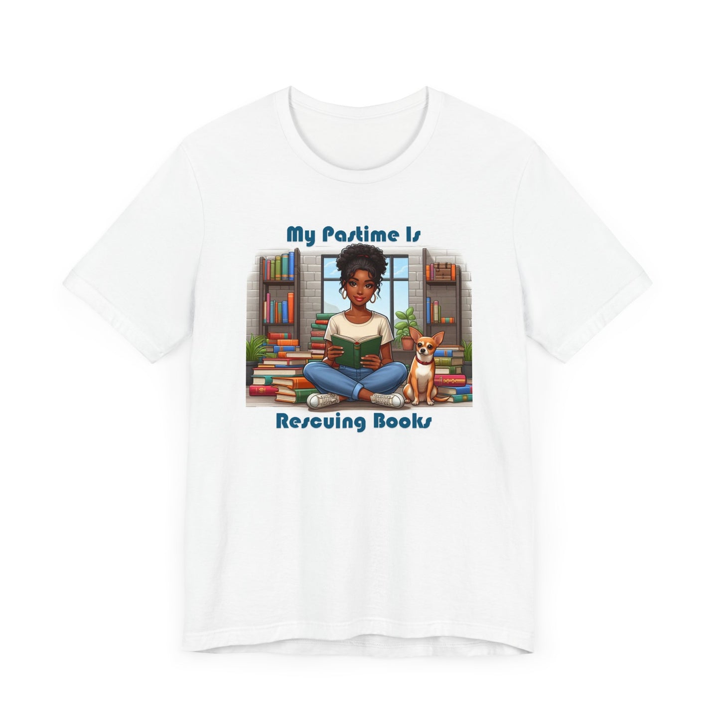 My Pastime Is Rescuing Books Unisex Jersey Short Sleeve Tee