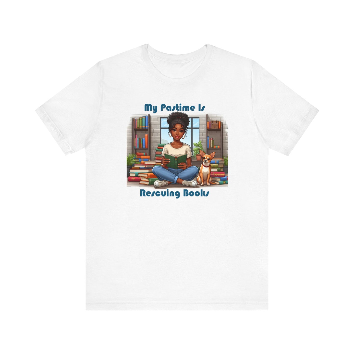 My Pastime Is Rescuing Books Unisex Jersey Short Sleeve Tee
