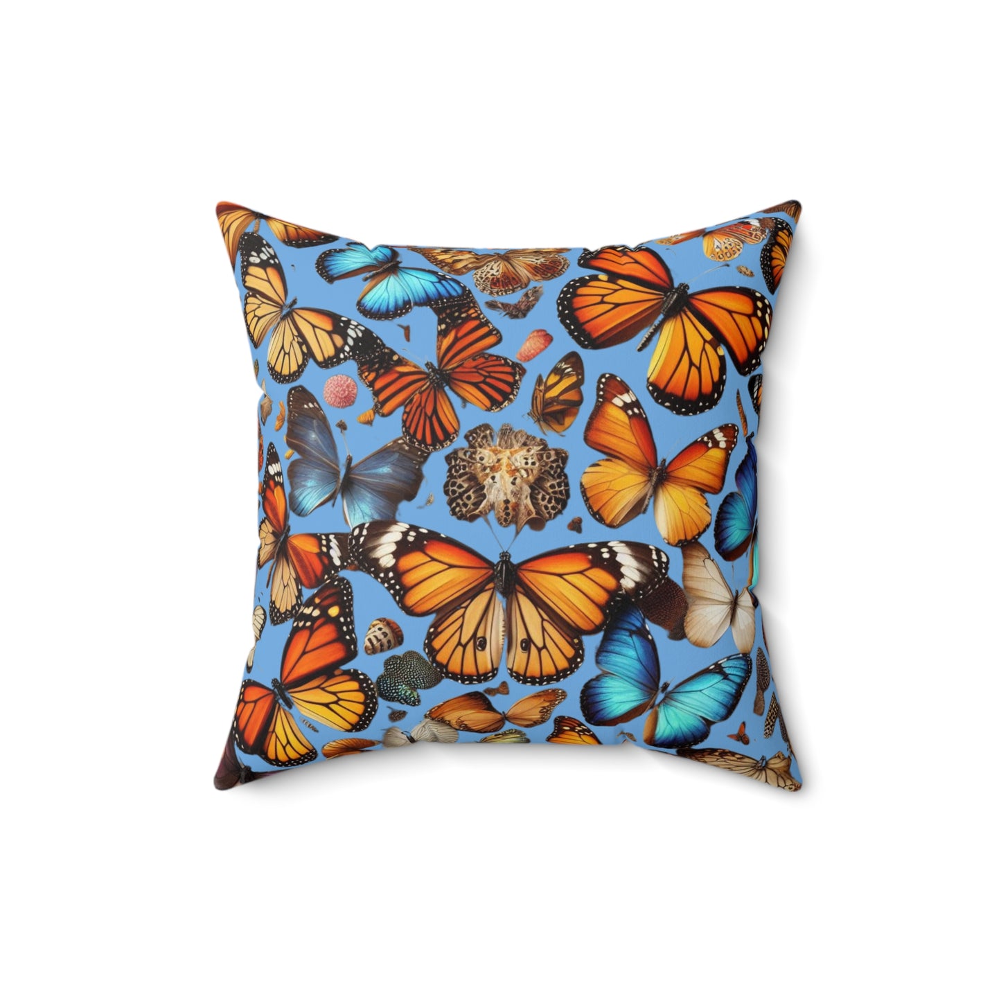 Butterflies Spun Polyester Square Pillow