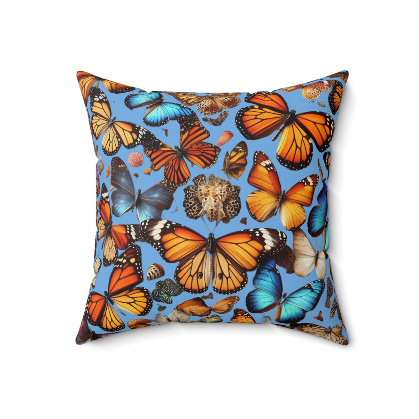 Butterflies Spun Polyester Square Pillow